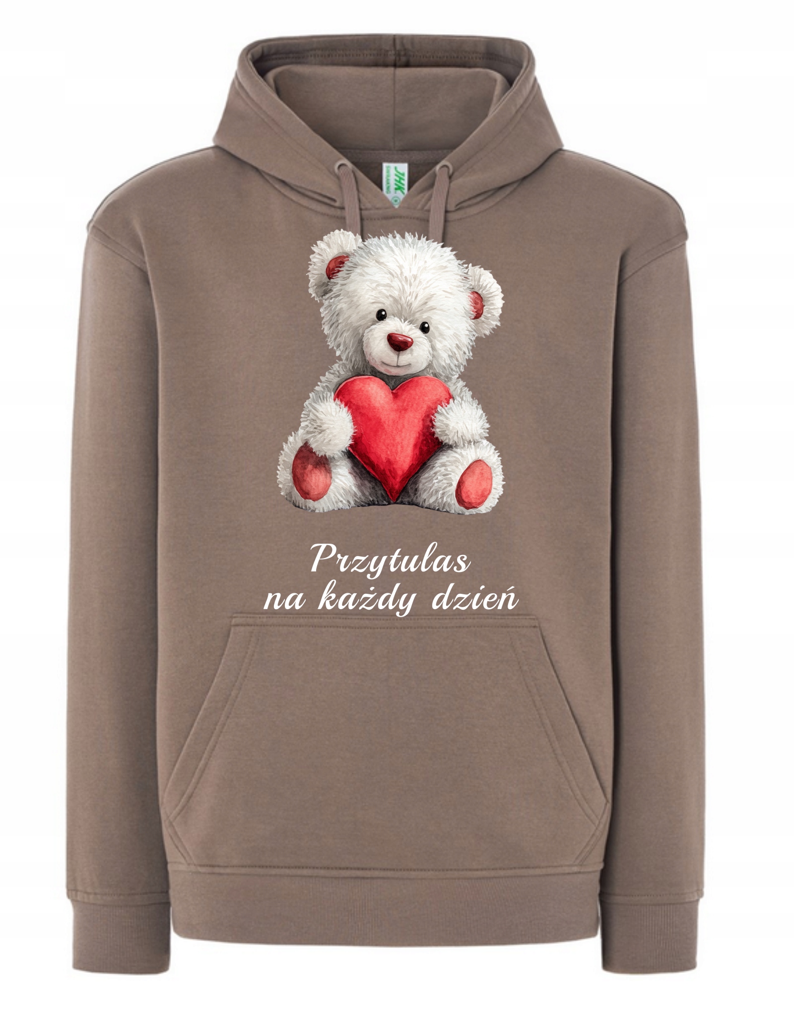 Mikina s kapucí Valentýnský medvídek Útulná na každý den L