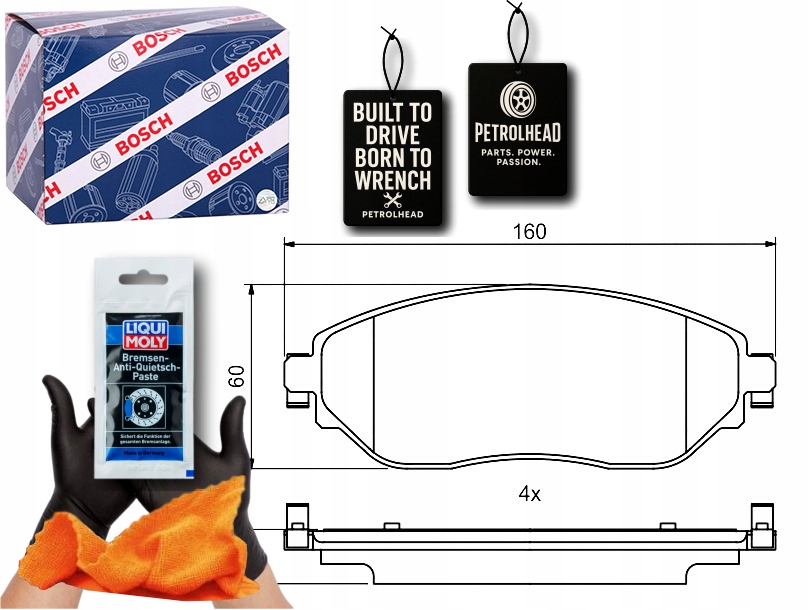 Brzdové Destičky Přední Fiat Talento Renault Trafic II #Petrolhead Pro+ Kit3