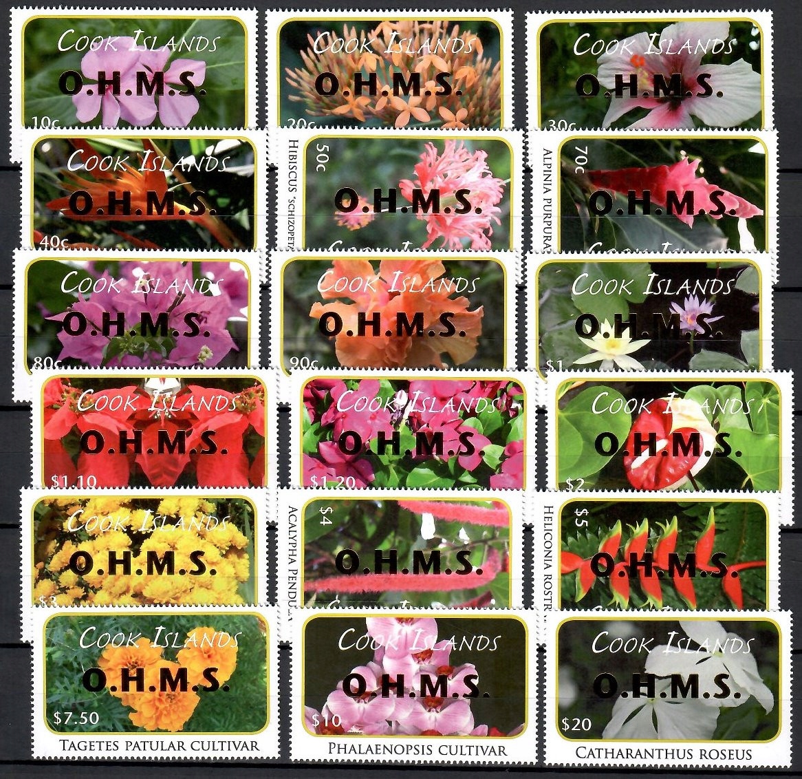 Острова Кука 2010 Mi die 70-84 чистый **