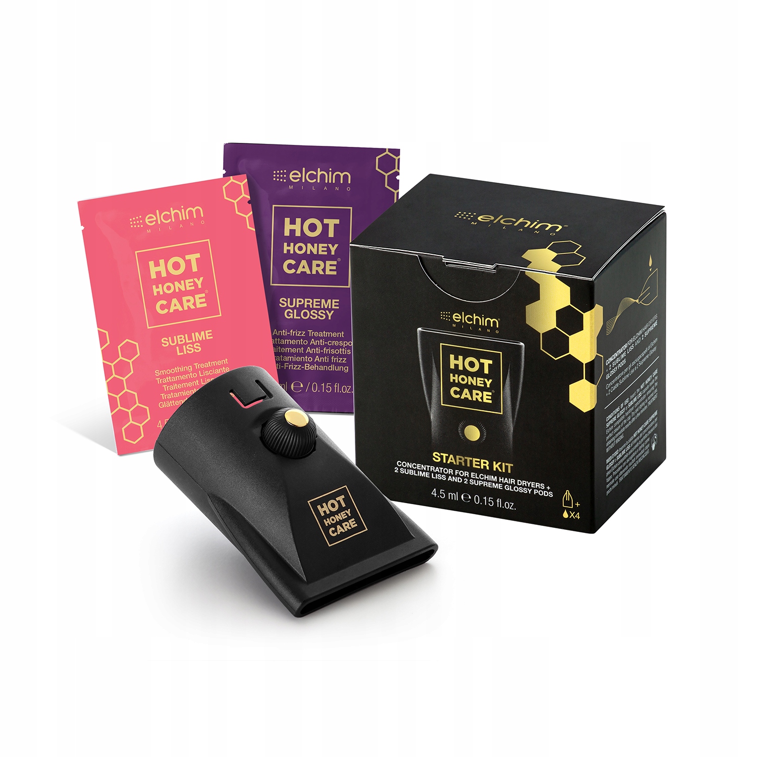 Elchim Hot Honey Care Starter Kit Kapsle Na Vlasy 4x4,5 ML Koncentrátor