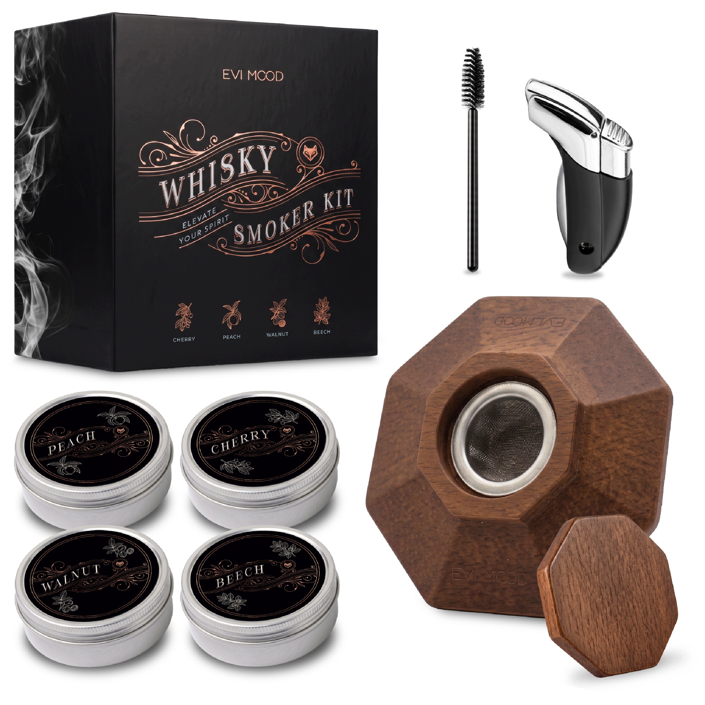 Sada Na Uzení Whisky Kouření Nápojů Smoker Dárek Box
