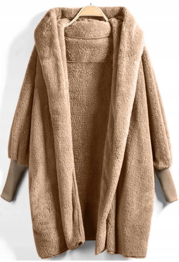 SHEIN SZTUCZNE FUTERKO DAMSKIE BRĄZOWE ZIMA VBD