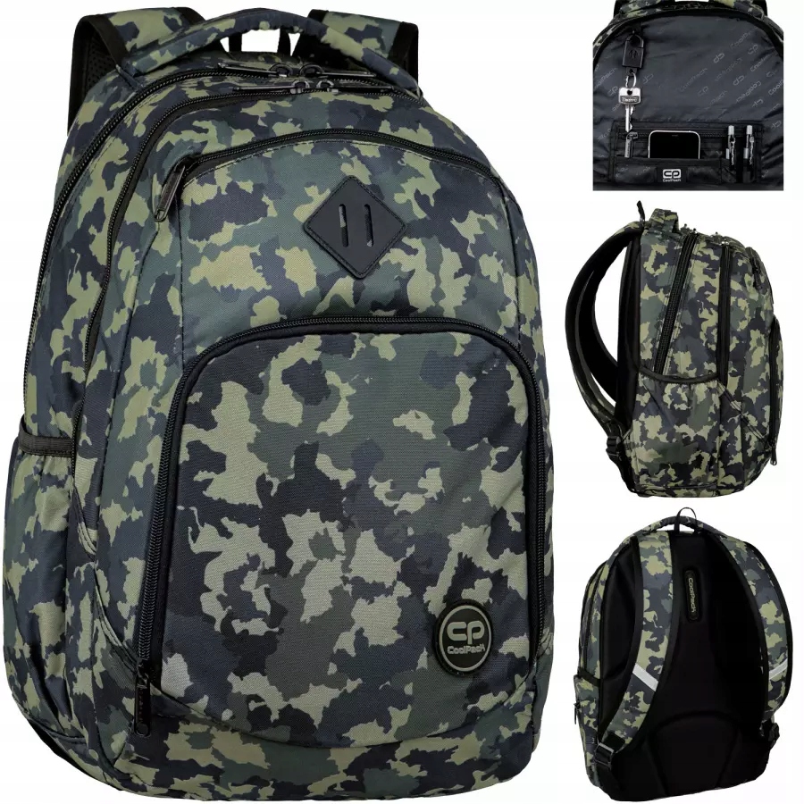 Plecak Szkolny Sportowy Młodzieżowy Coolpack Break Duży Moro Camo