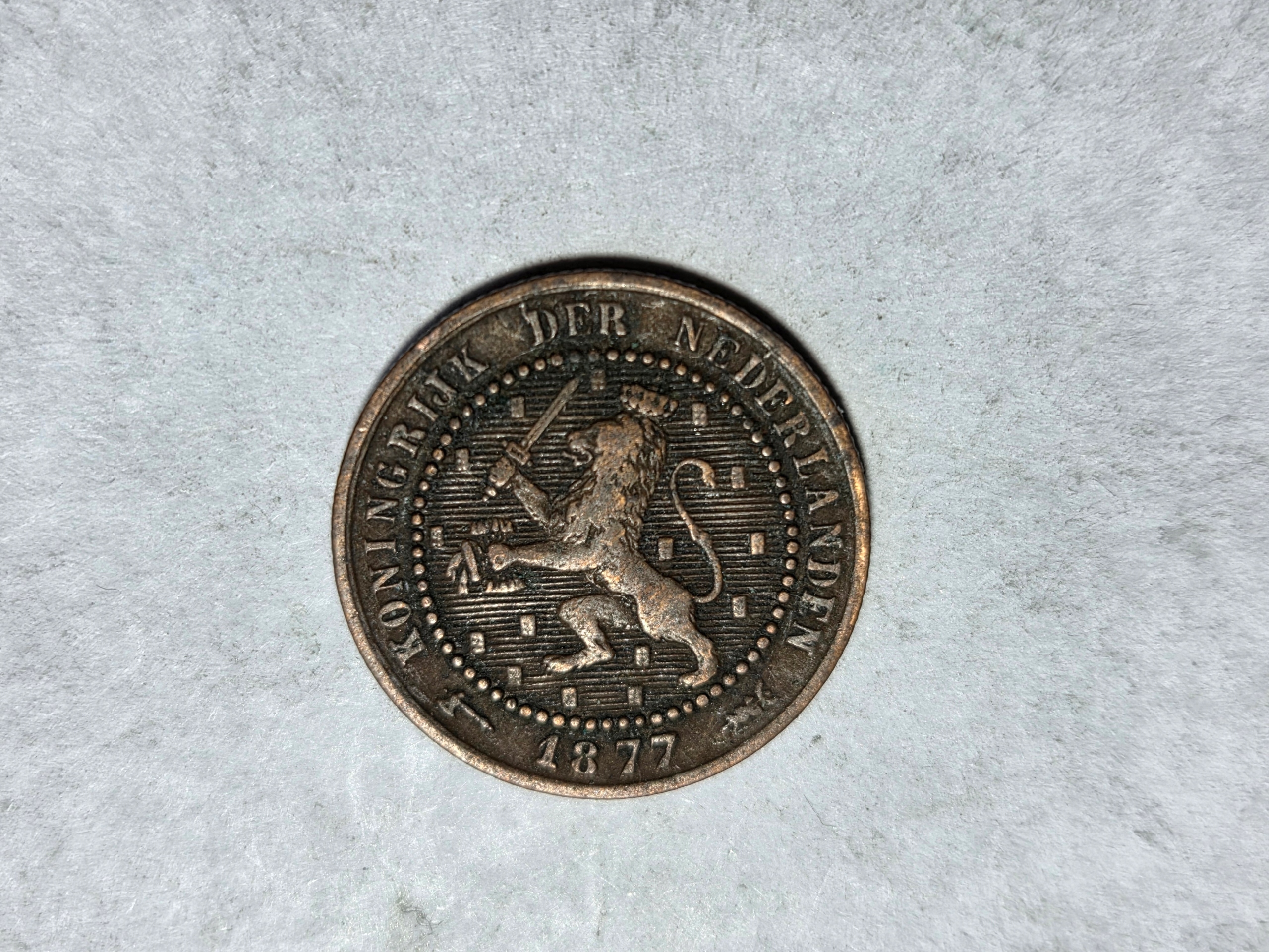 Stara Holandia 1 cent 1877 rok -NR0905