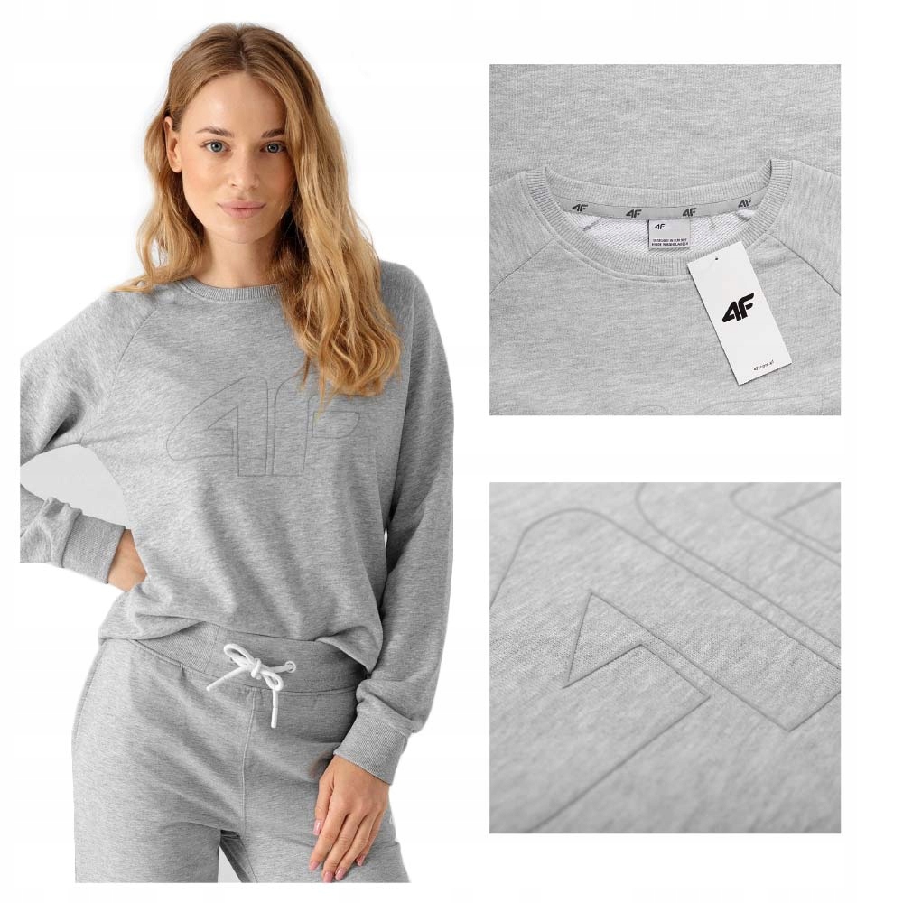 

4F Bluza Damska BLD350 Bawełna Szara Rozm. M