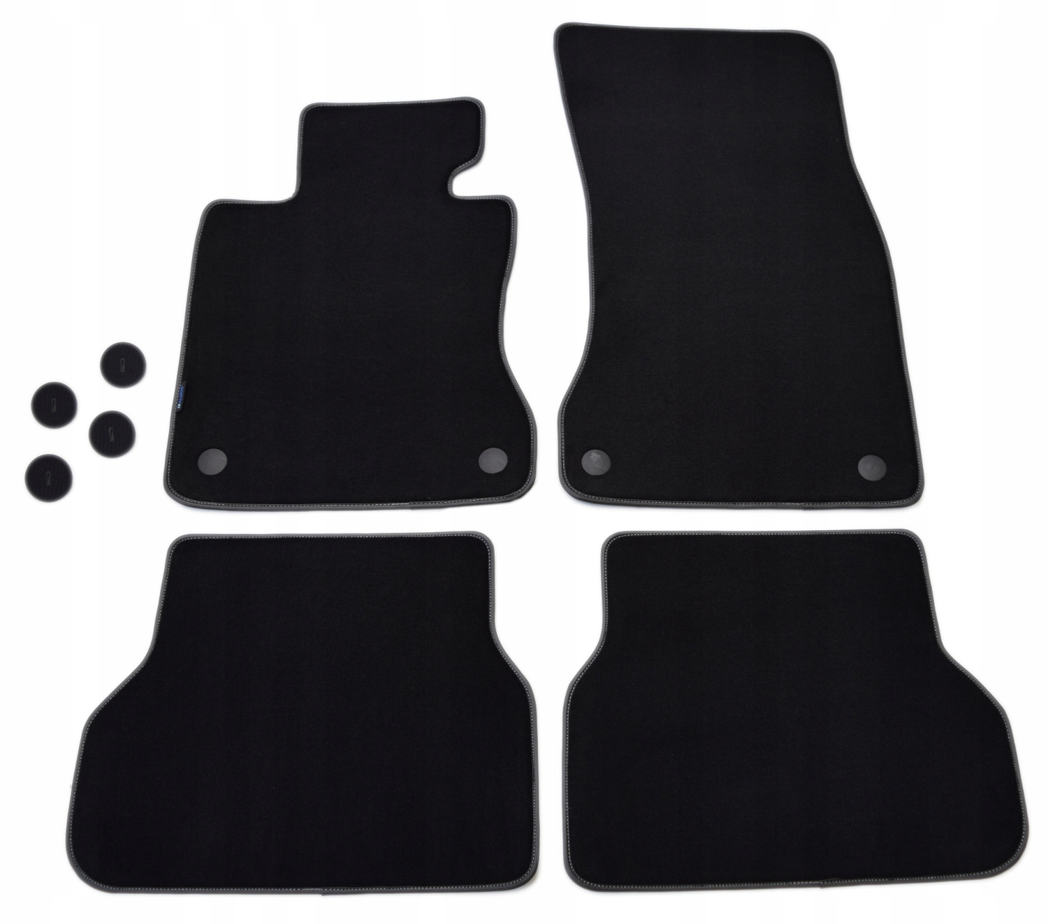 Bmw E60/E61 2003-2010R. Rzepy Černé velurové koberce Gold Plus