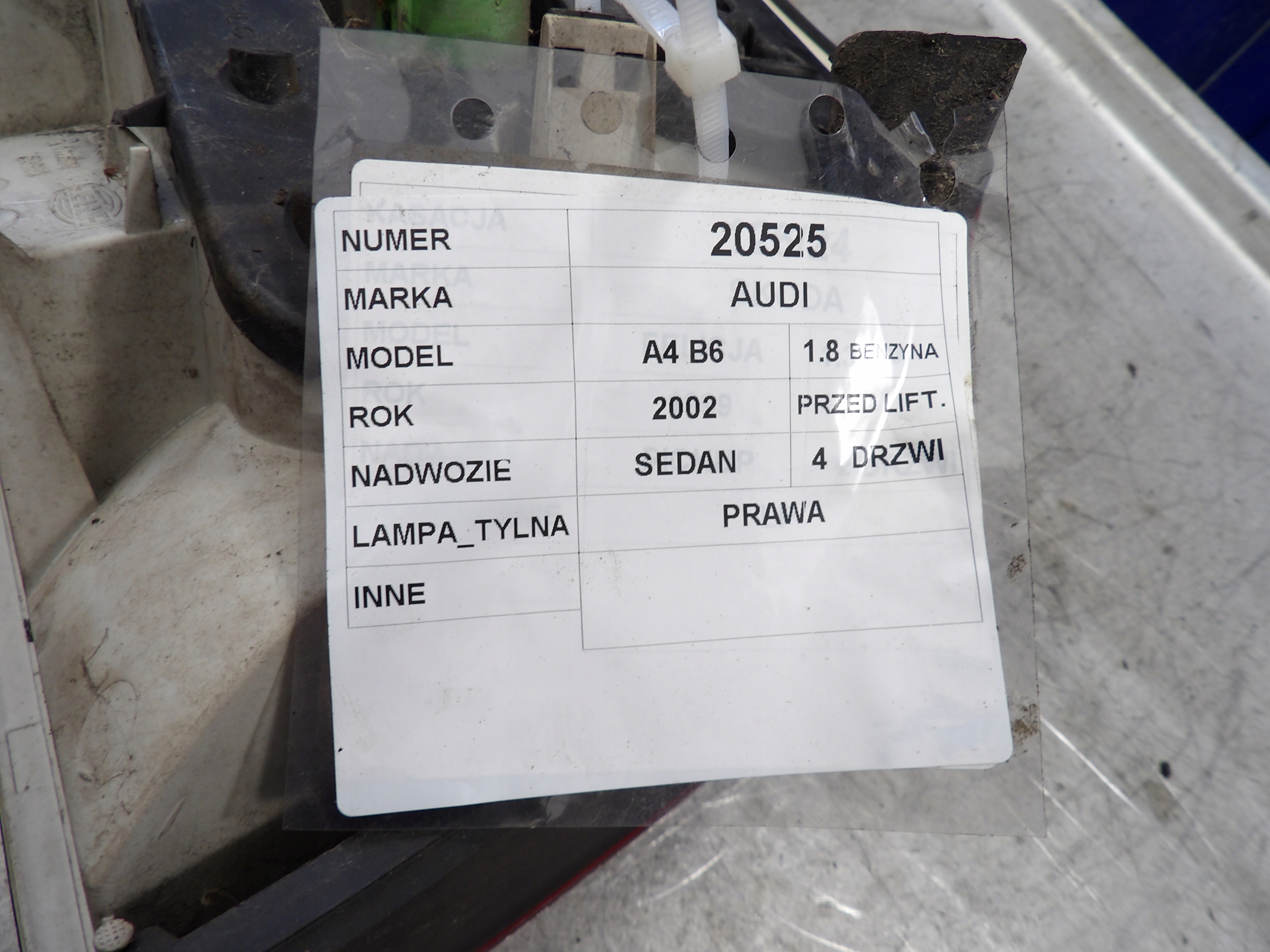 Audi A4 B6 light rear right 8E0945096C