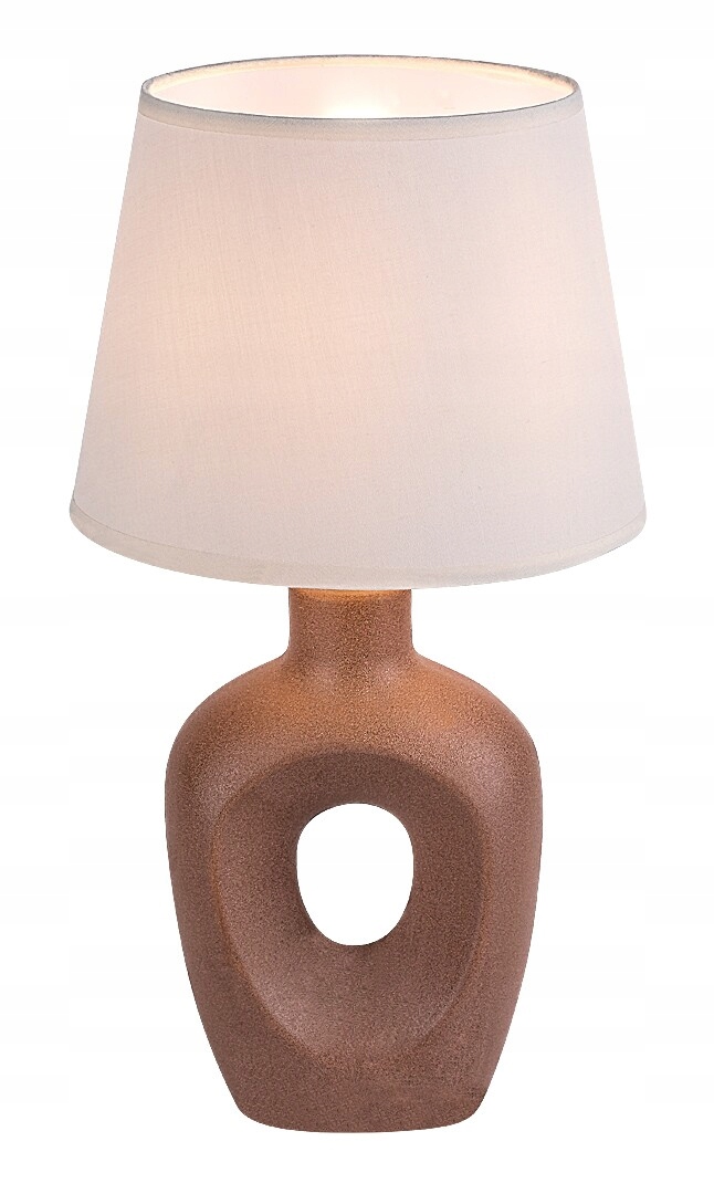 Stolní lampa Rabalux Madelor hnědá, béžová, stínidlo E14 25W