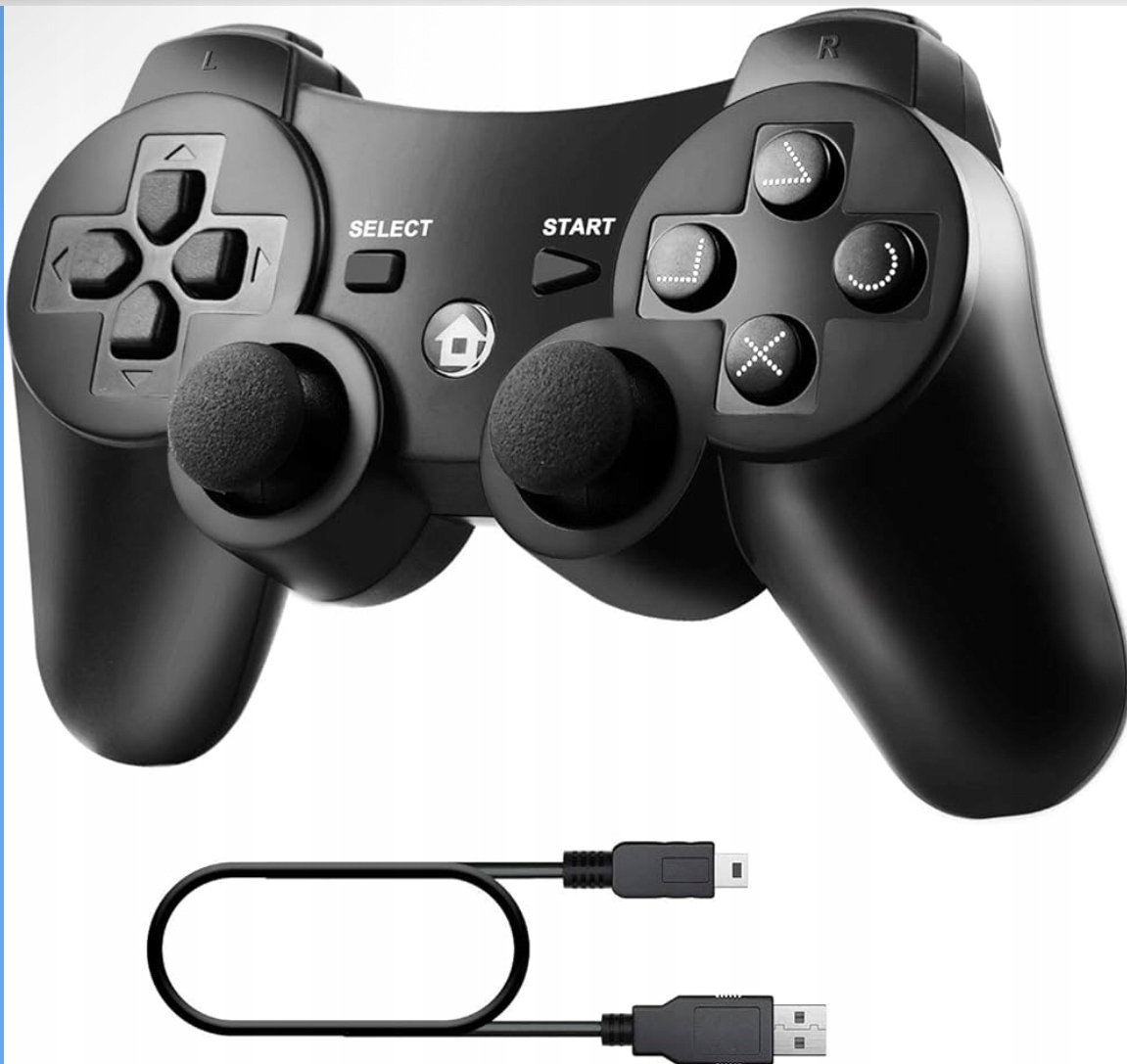 Diswoe Bluetooth ovladač pro PS3 – bezdrátový gamepad s vibracemi 2ks