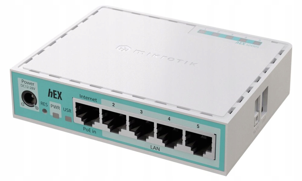 MikroTik E50UG hEX, 2x 950 MHz, 512 Mb Ram, 5x GbE, L4
