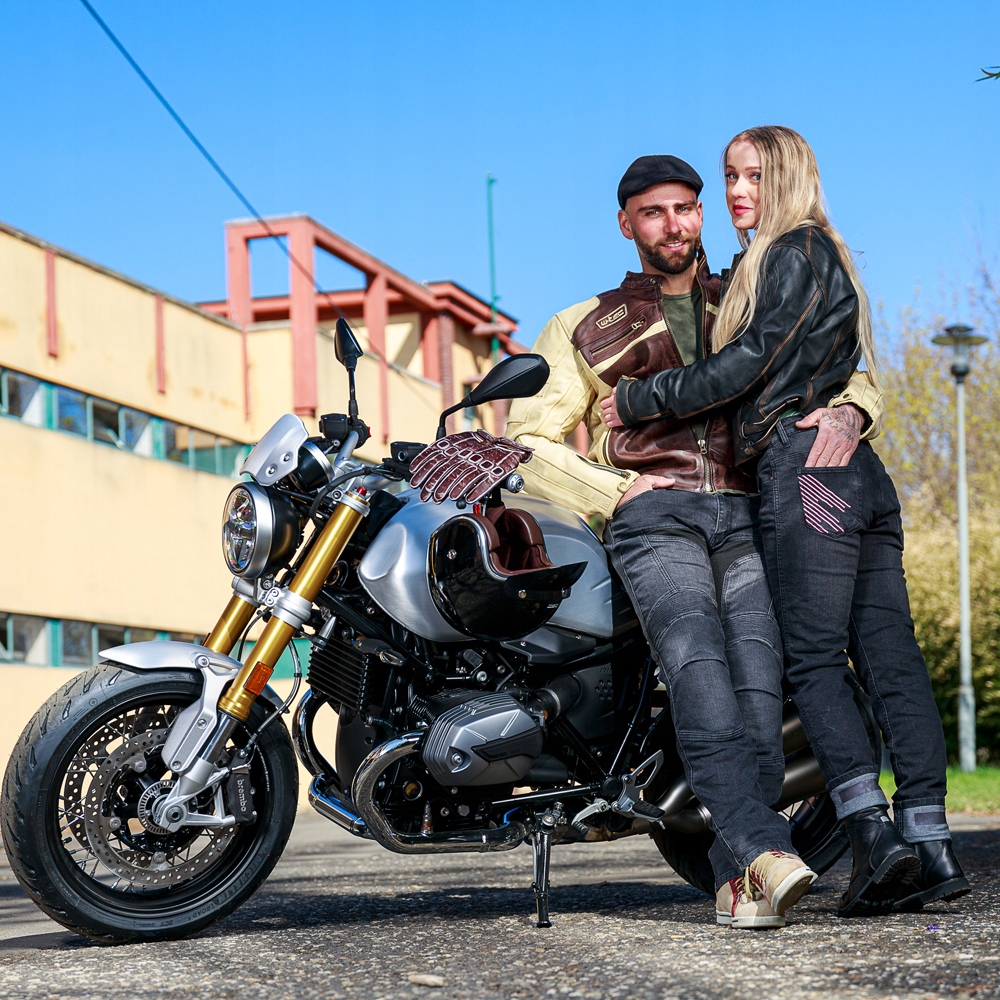 Męska skórzana kurtka motocyklowa W-TEC Retro 6XL Rodzaj Męskie