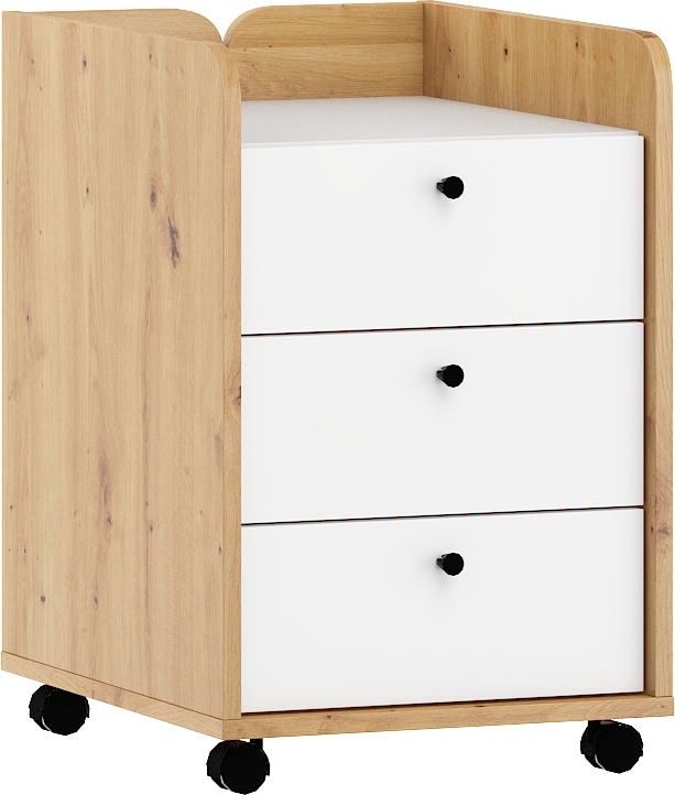 Kontejner na kolečkách Dolce DOL-08 artisan/bílá polovina