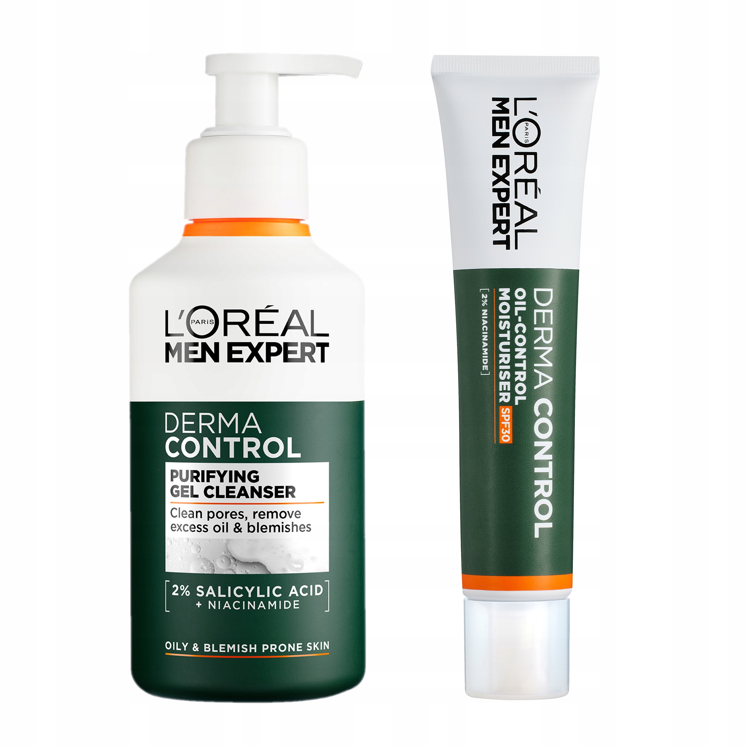 Zestaw L'Oréal Men Expert Derma Control Krem 40ml Żel Do Twarzy 260ml