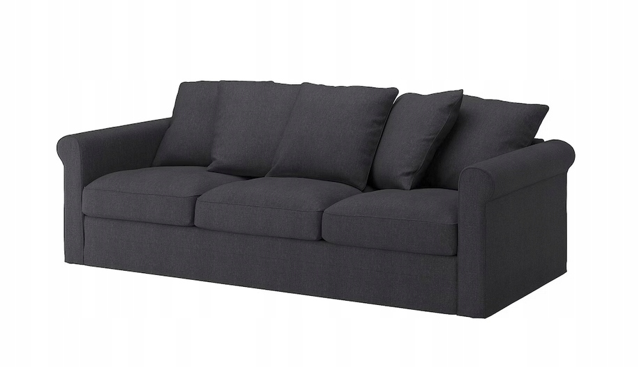 Ikea Gronlid Pokrytie 3-miestnej pohovky, Sporda tmavosivá
