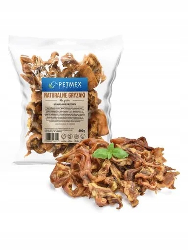 4x Petmex Vepřový Strips Přírodní Kousátko Psí Pamlsek 500 G