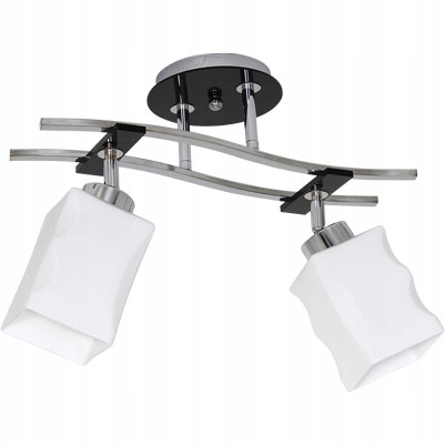 Luminex Stropní Svítidlo Derby Chrom 2xE27 Skleněné stínítka 15W IP20