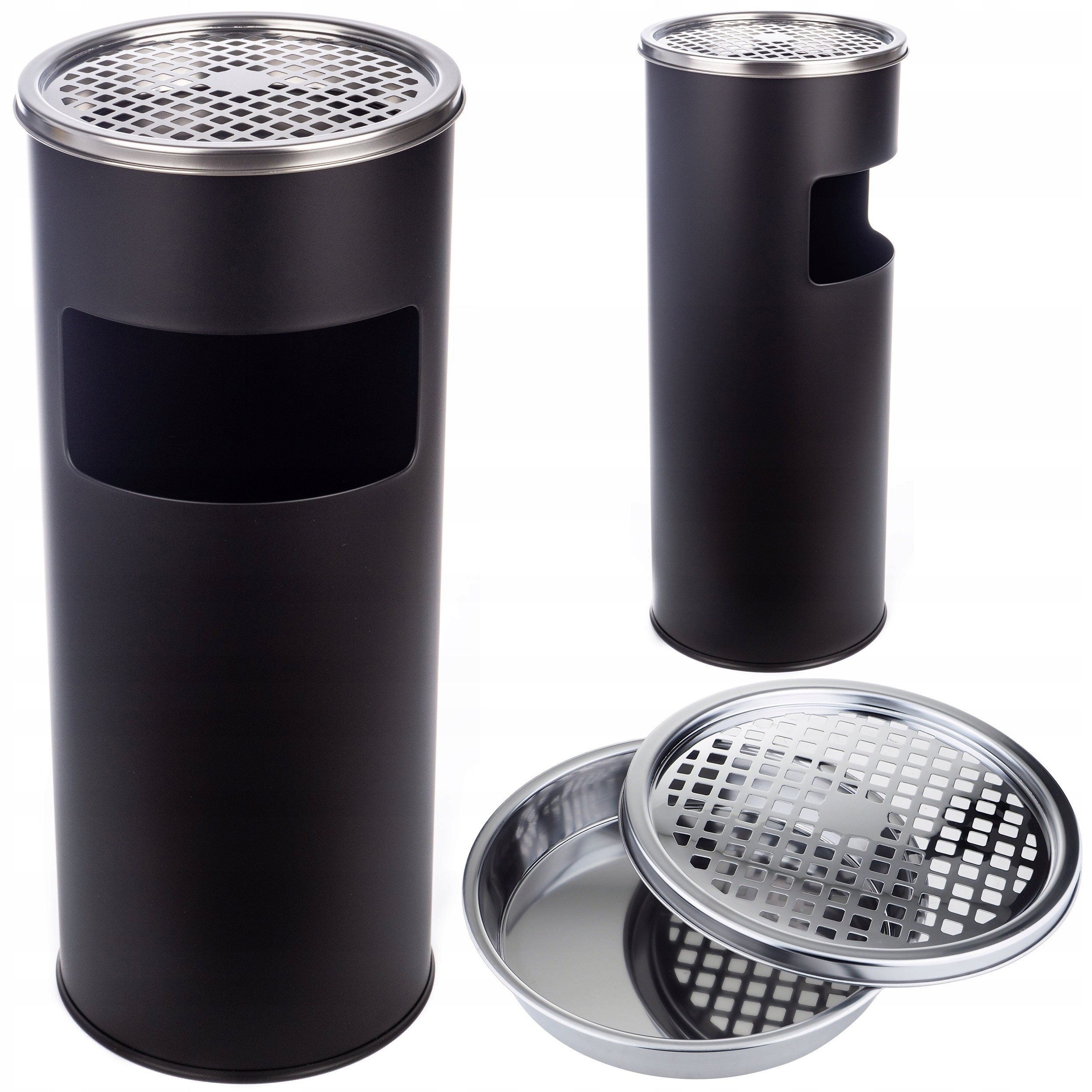 Popielnica Stojaca Popielniczka Kosz Smieci Zewnetrzna Stojaca Stalowa 17L