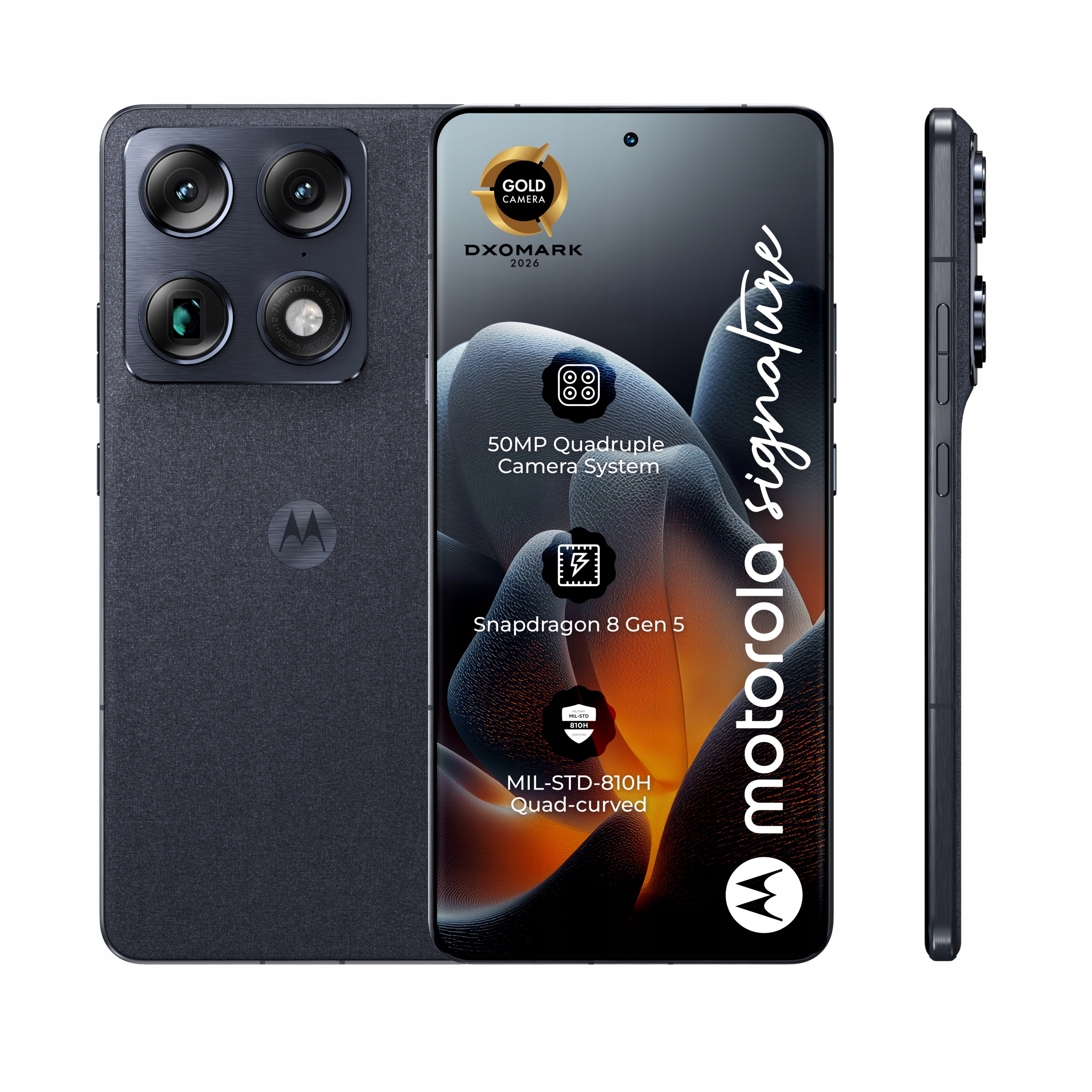 Mobil Motorola Signature 16/512GB Pantone Carbon PBAB0045RO