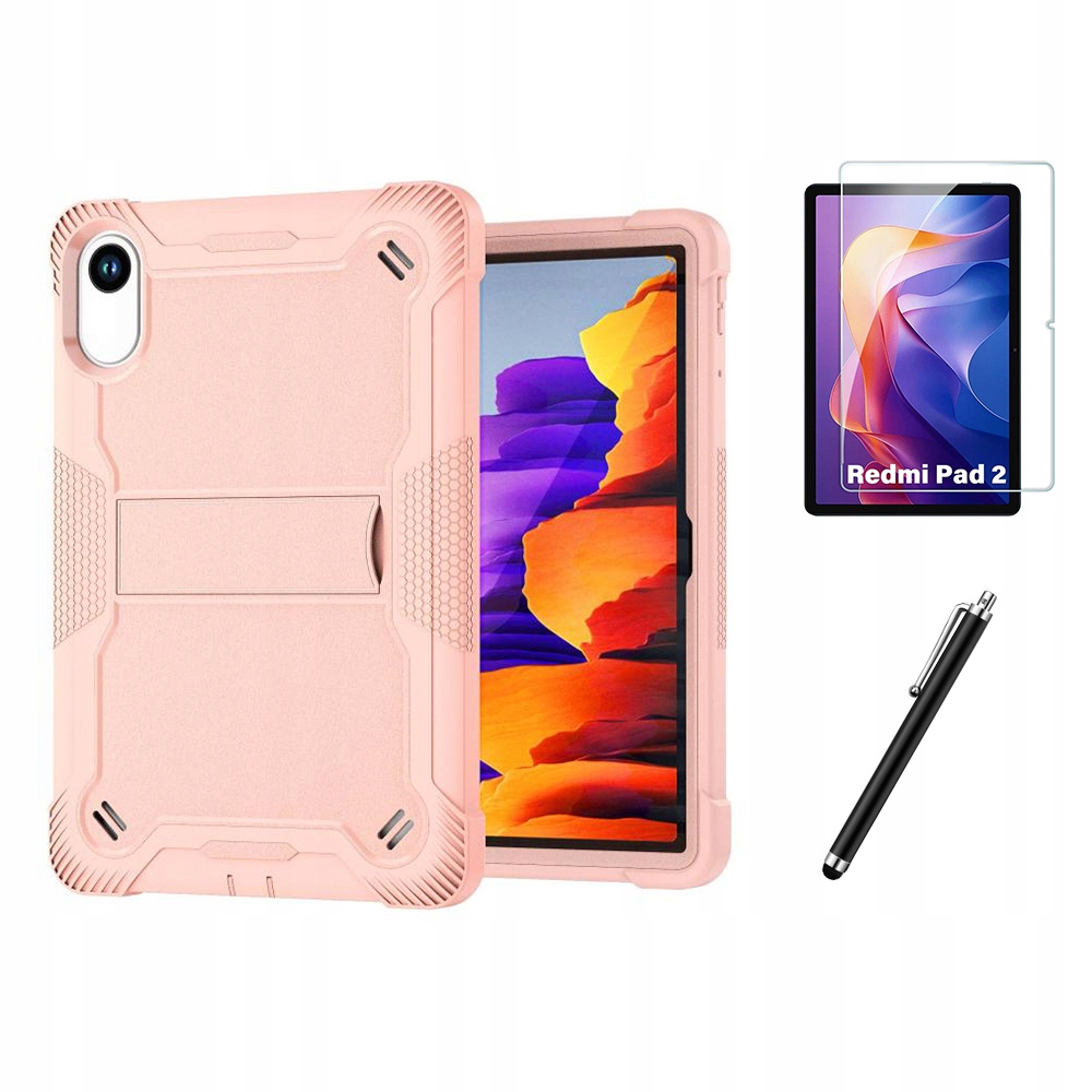 Etui Pancerne Z Podstawką do Xiaomi Redmi Pad 2 Szkło Rysik