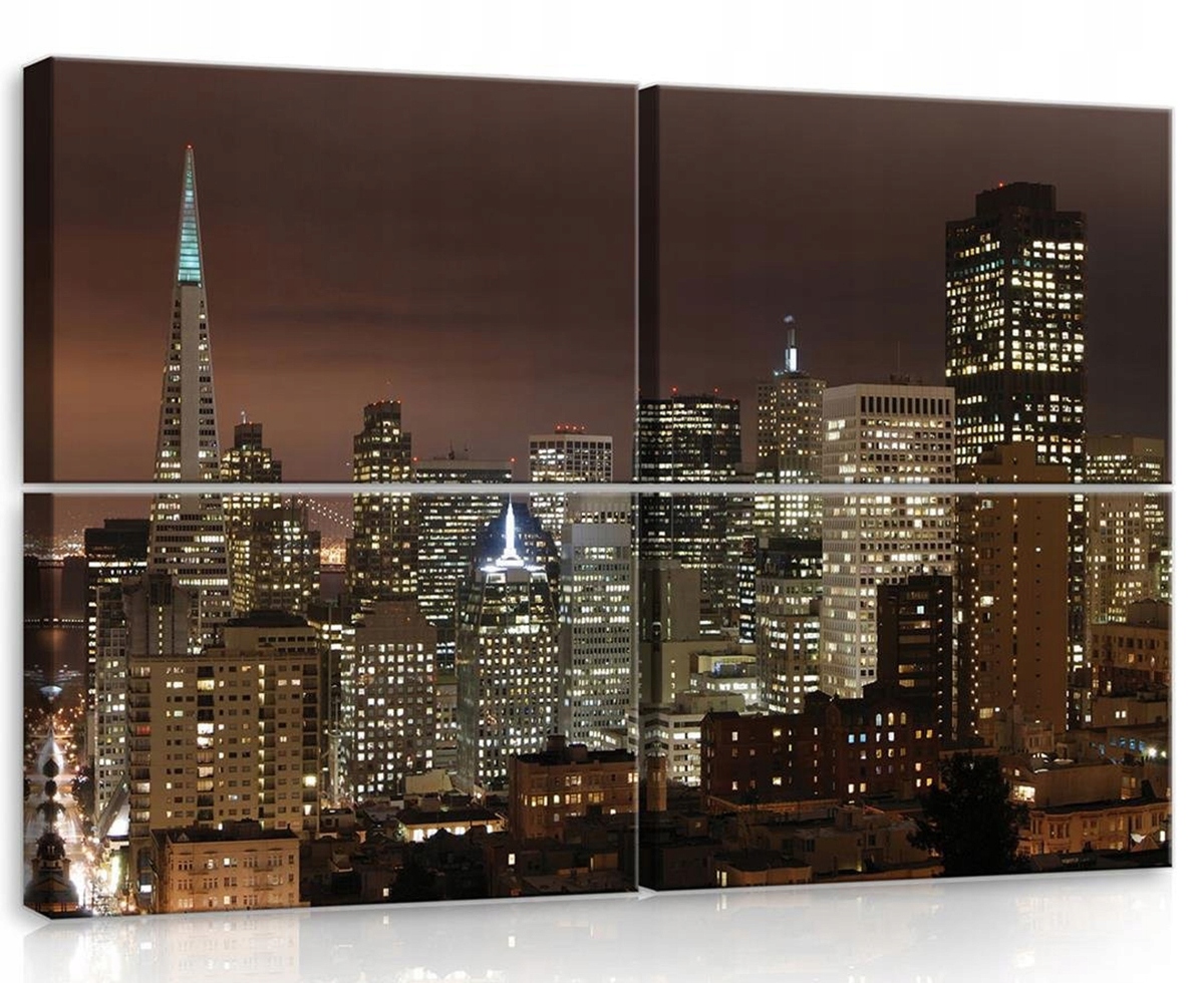 Obraz Na Plátne Canvas 120x80 San Francisco Mesto Noc Panoráma Pohľad