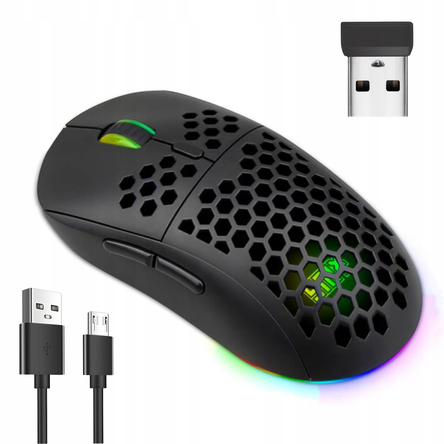 

Myszka Bezprzewodowa Rgb Gamingowa Bluetooth 2W1