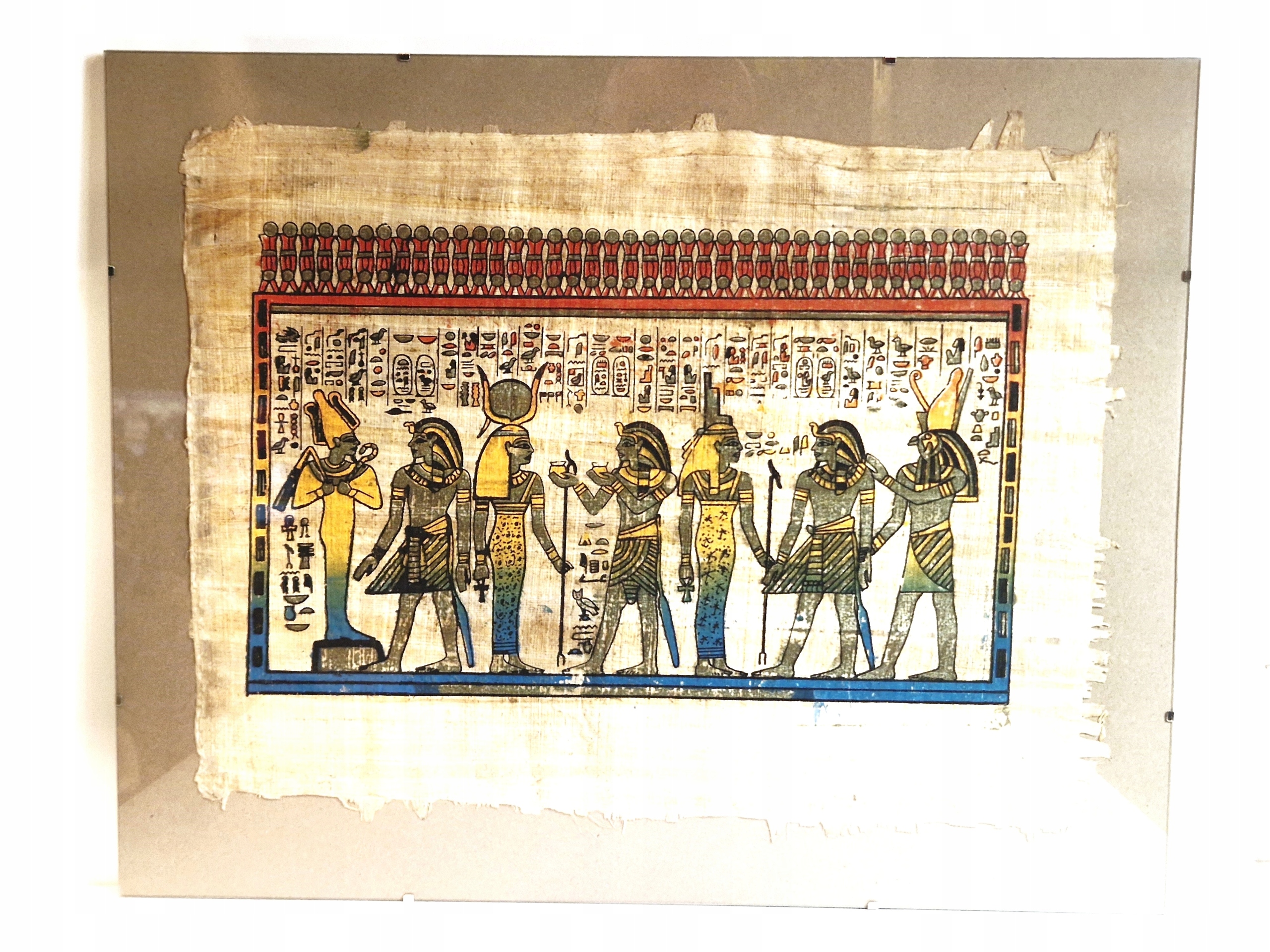 50,0 cm x 40,0 cm / PAPIRUS - OBRAZ W ANTYRAMIE - PAMIĄTKA Z EGIPTU /88731