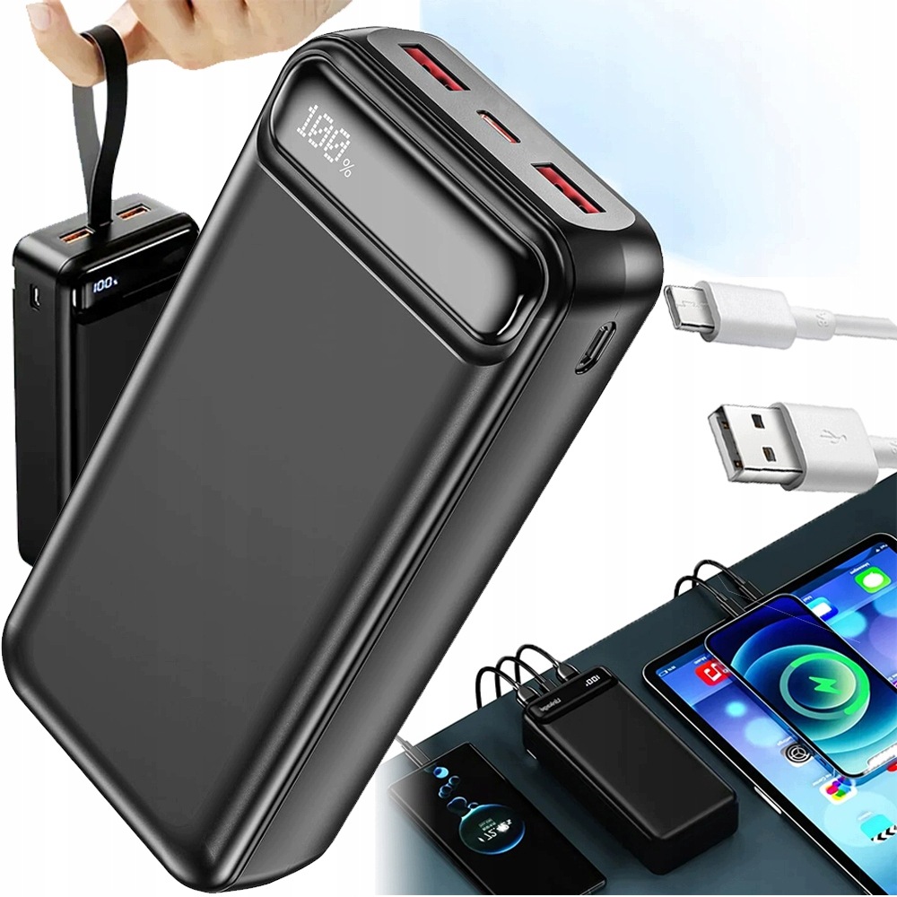 Powerbanka 50000 Mah 2X Usb Type-c, Mnoho Napájecích Zdrojů, Powerbanka Pro Nabíjení