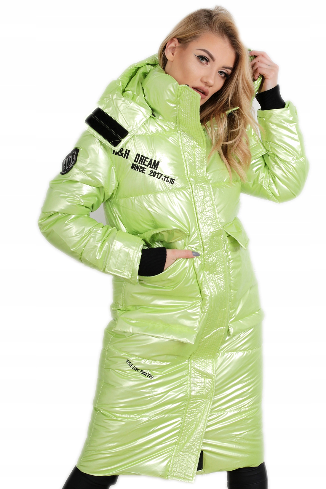 

Kurtka Płaszcz Kaptur Stójka Zima Kolory 40 L 2098