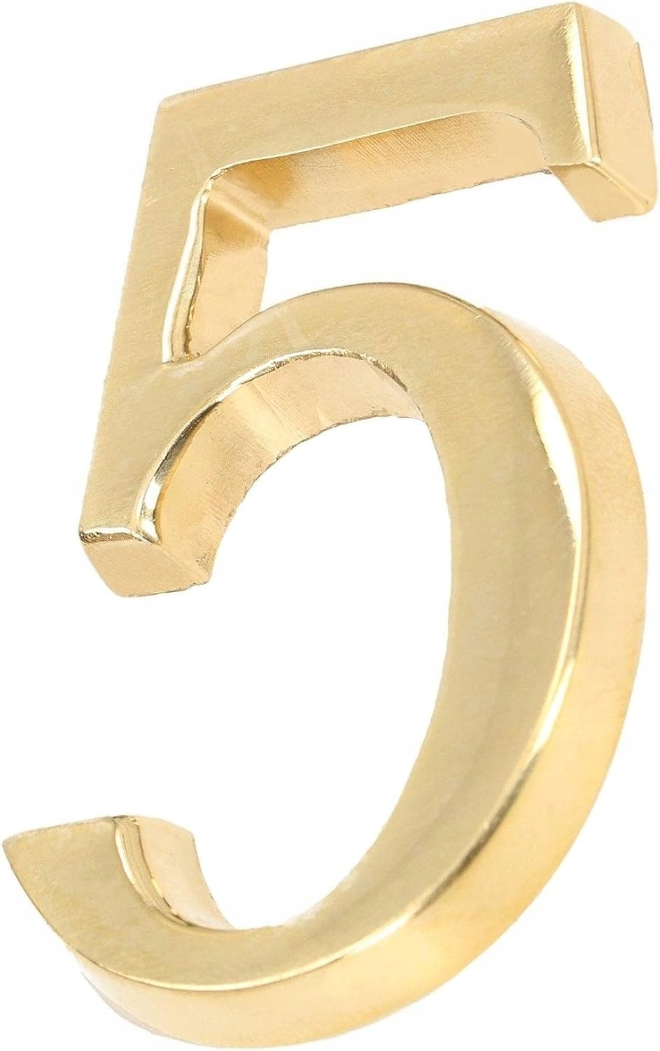 CYFRA NUMER DOMU 5 NA DRZWI 3D 5CM MOSIĄDZ Marka Kotarbau