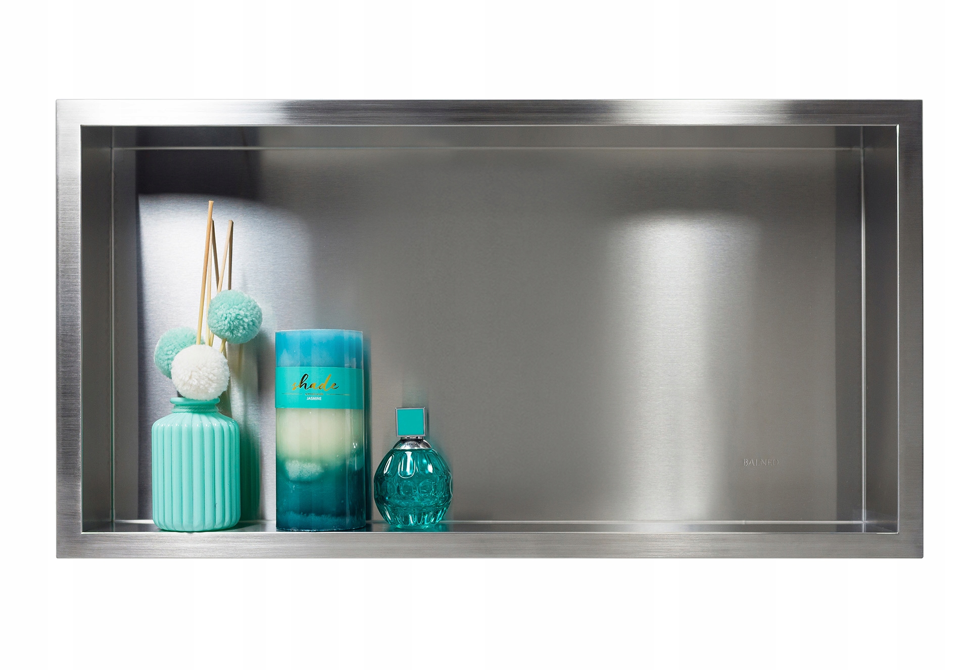 Výklenková polica inox 60x30x10 cm nerezová oceľ, moderný dizajn