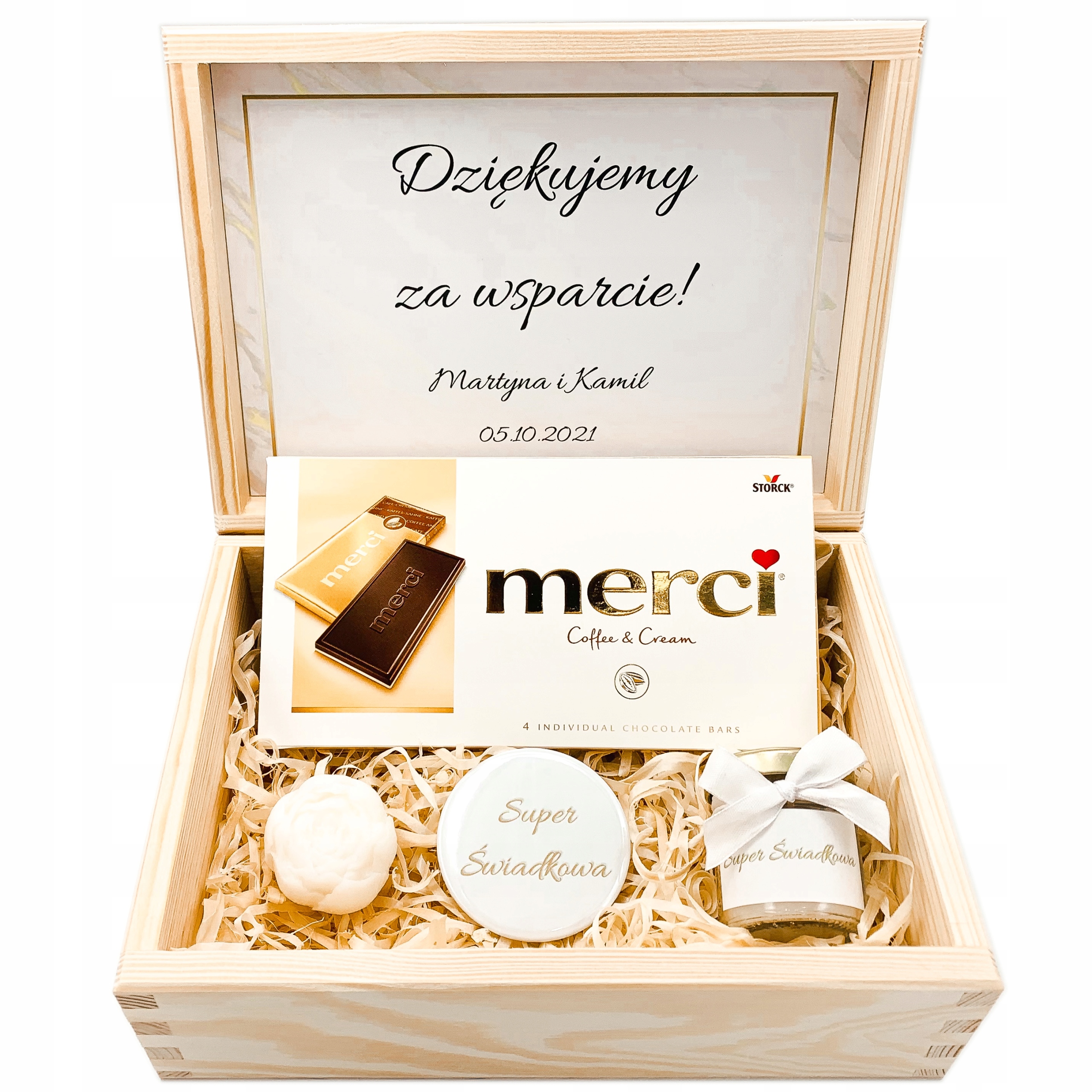 Schránka Poděkování Pro Svědkyni dárek Set Box Krabička Krabička