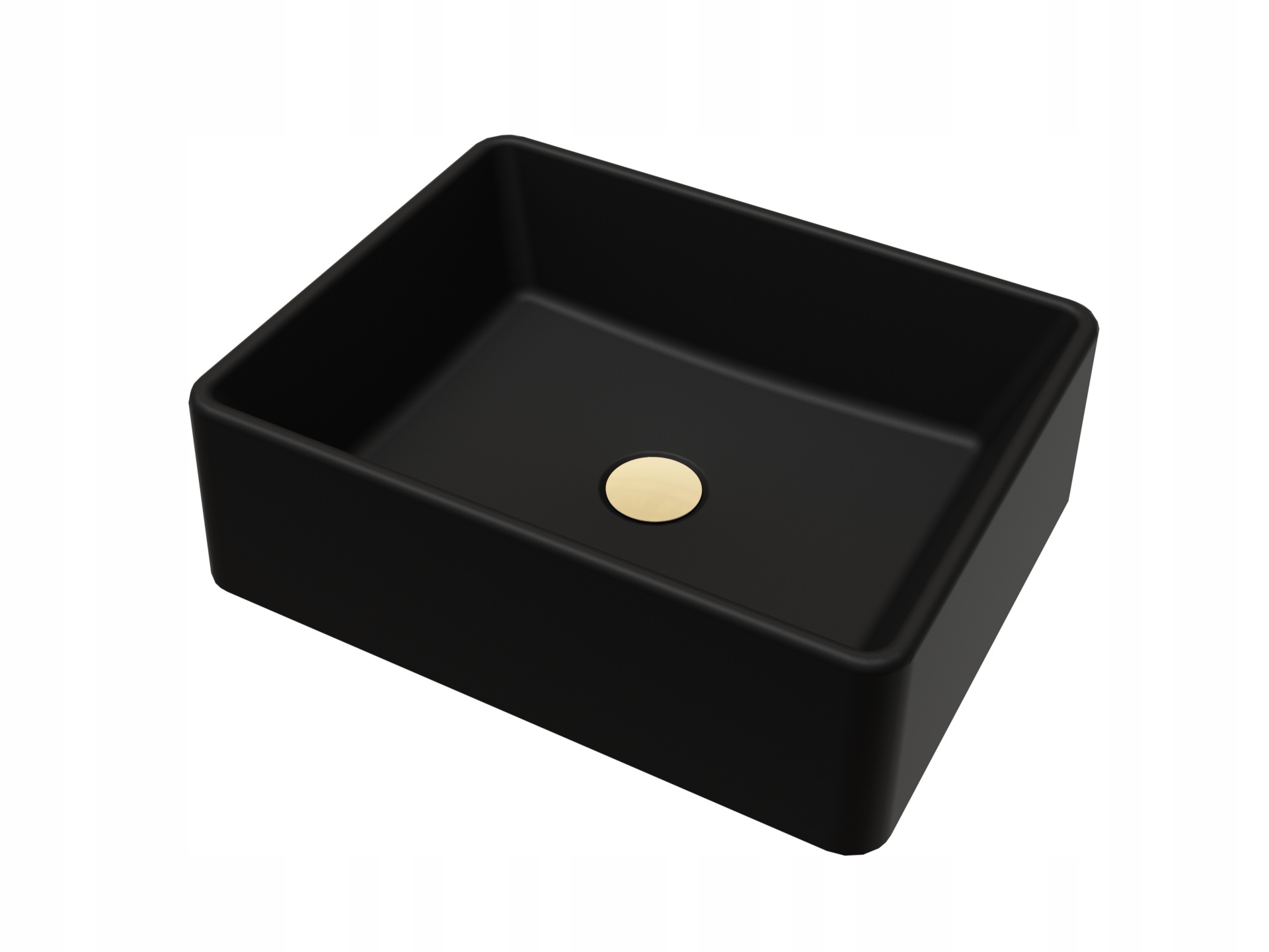 Granitové umyvadlo Klara na desku, zlatá Click-Clack zátka