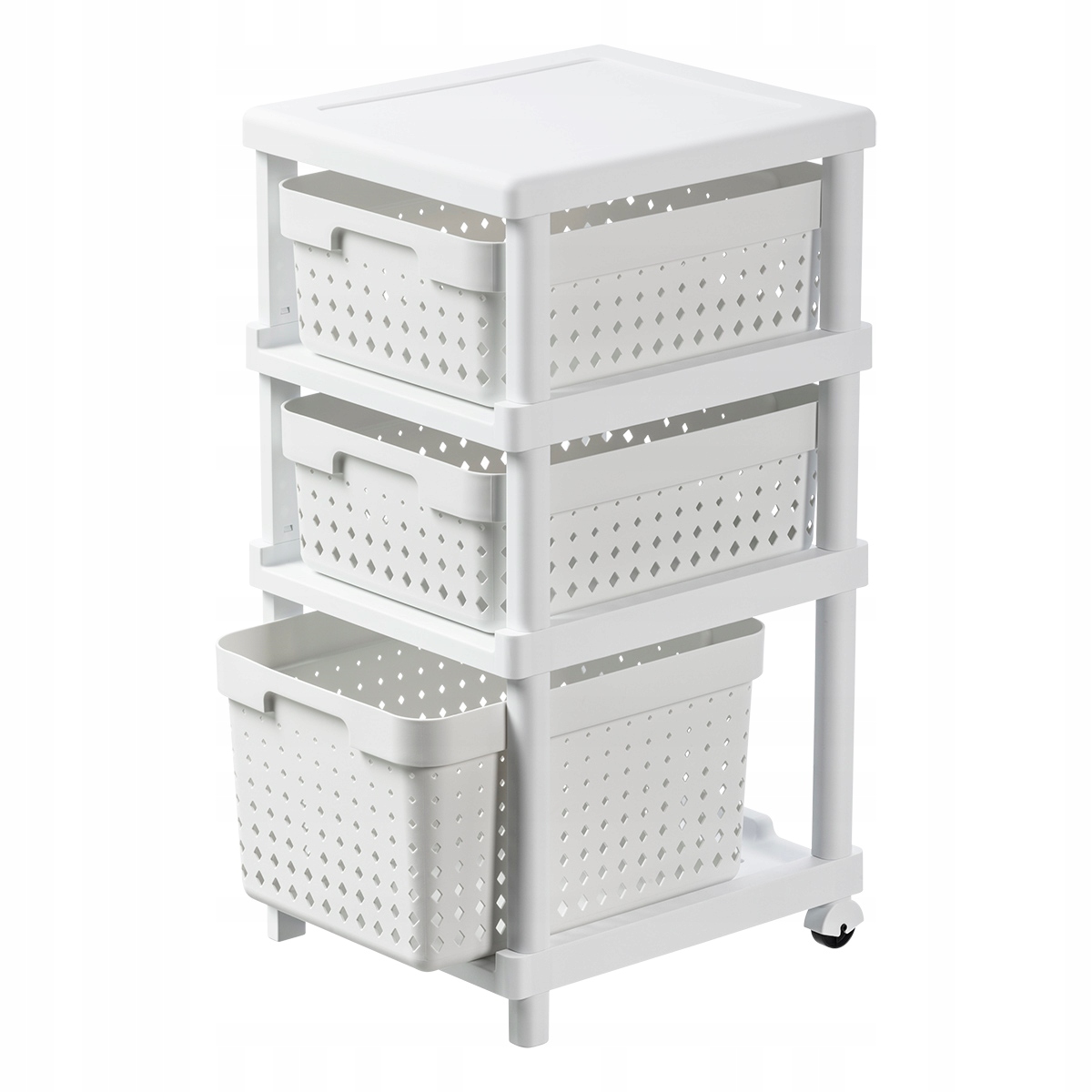 

Plast Team Regał na kółkach Seoul 3x kosze