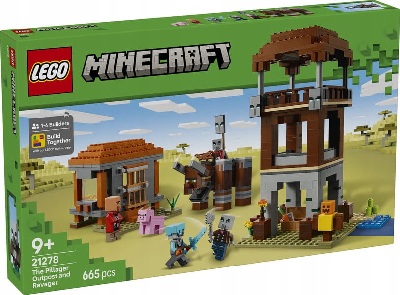 stavebnice Lego Minecraft 21278 Úkryt loupežníků a devastátorů