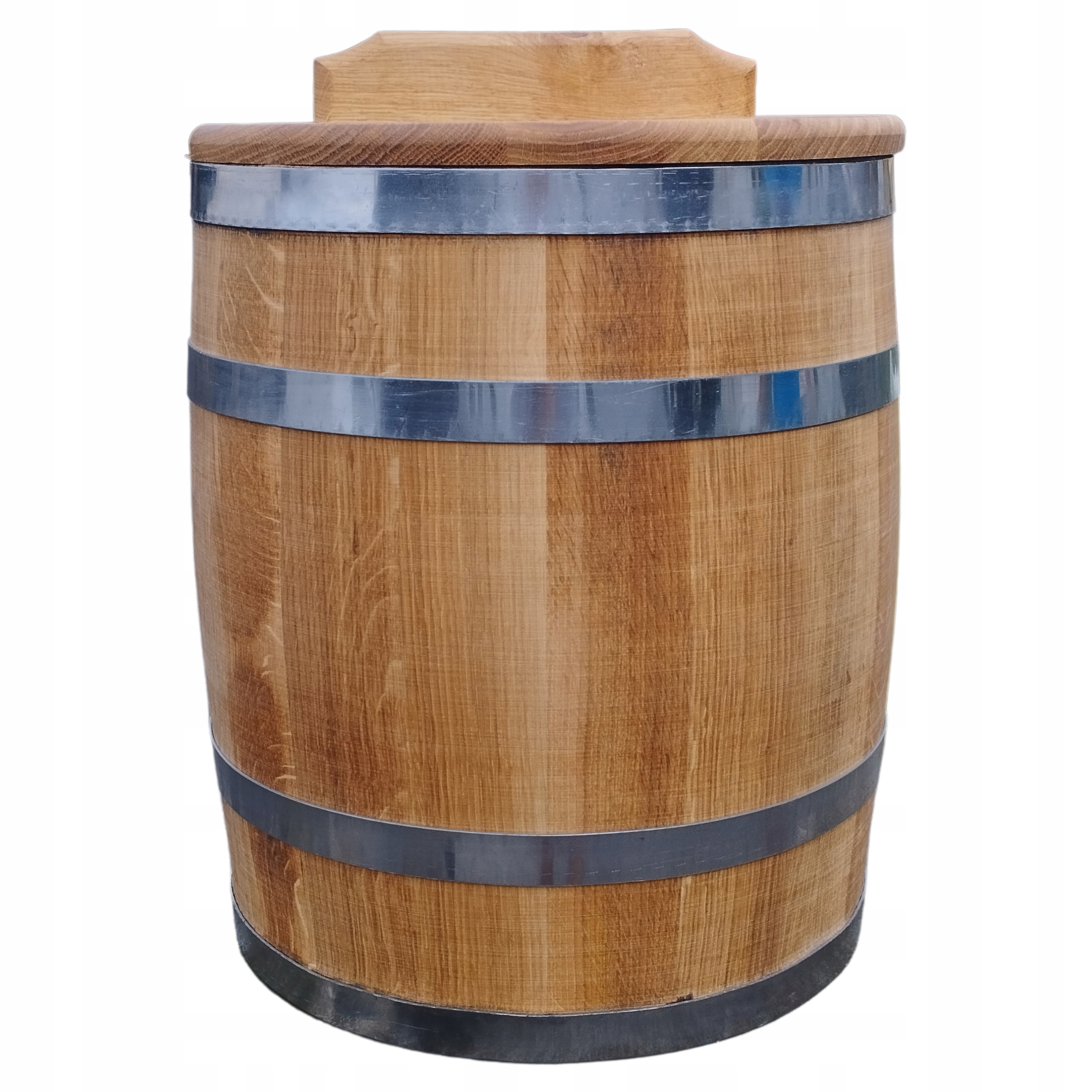 Dubový sud na silážovanie 10 l na kapustové uhorky s prítlakom a vekom Pzh