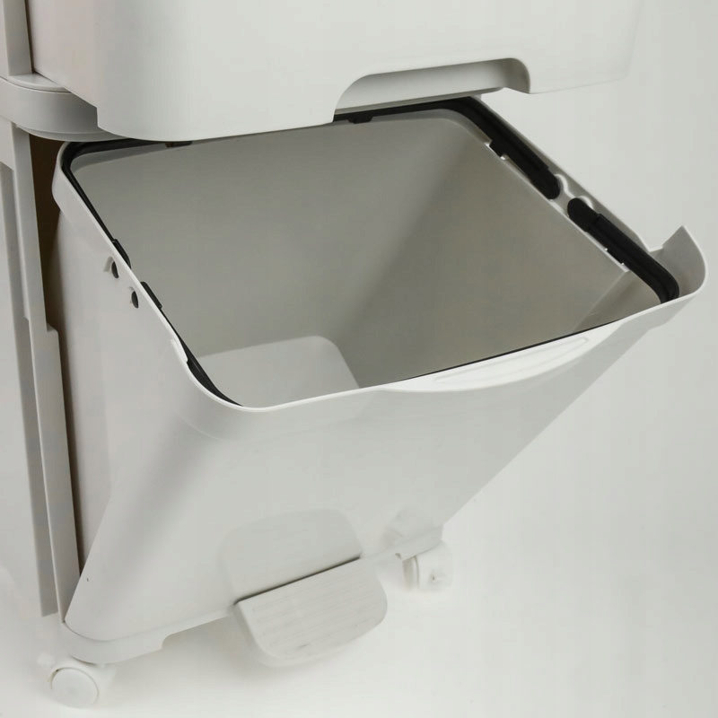 KOSZ NA ŚMIECI KOSZ DO SEGREGACJI ODPADÓW WYSOKI 2-PIĘTROWY 2 KOMORY 37L Długość 44 cm