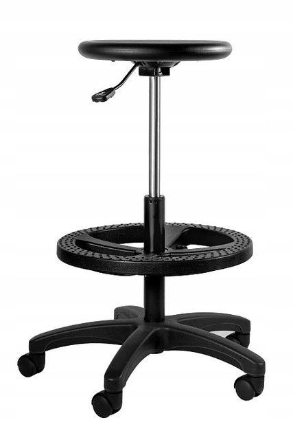 

Taboret specjalistyczny obrotowy Erizo black kółka