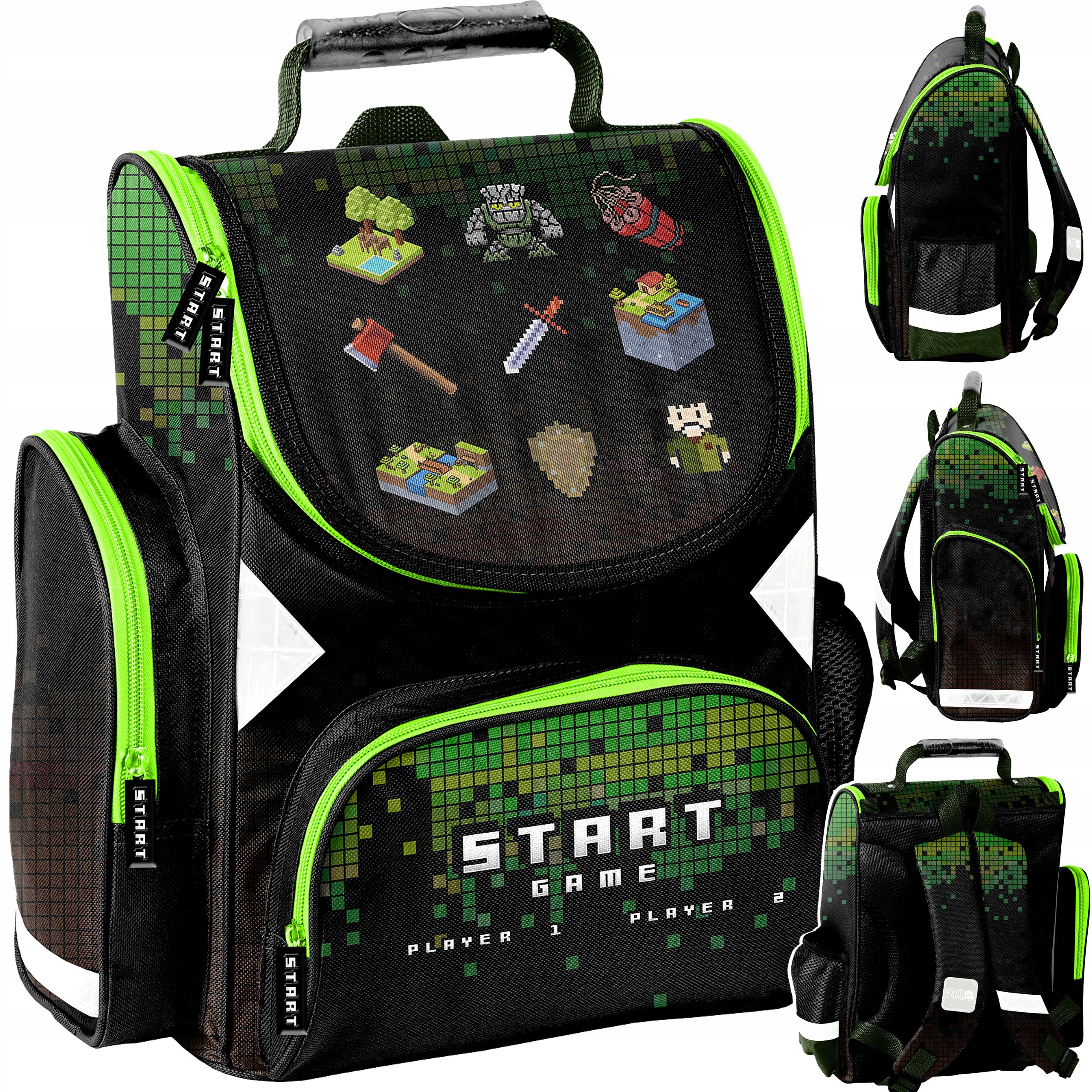 TORNISTER SZKOLNY DLA CHŁOPCA PIXEL FANA MINECRAFT