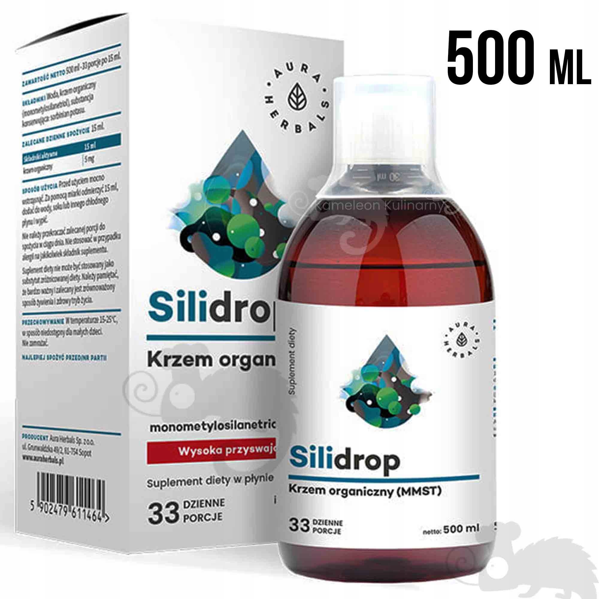 

Silidrop Krzem organiczny Mmst 500ml W Płynie Aura