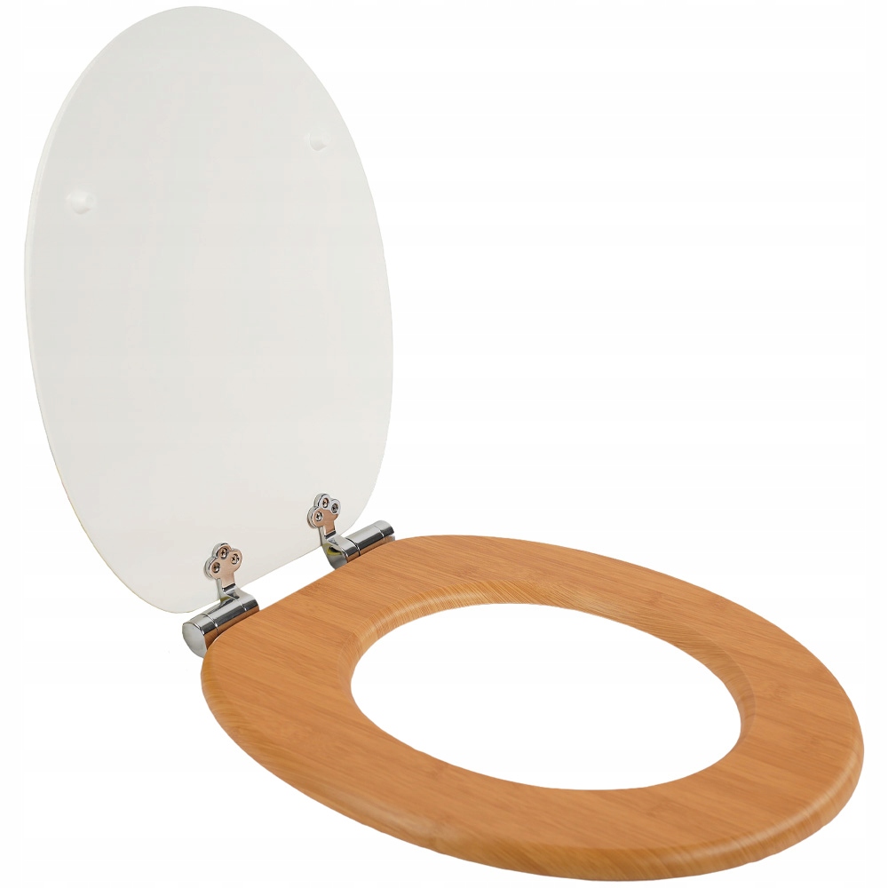 Wc Sedátko Toaletní Bílé Světlé Dřevo S Pomalým Sklápěním Univerzální Mdf