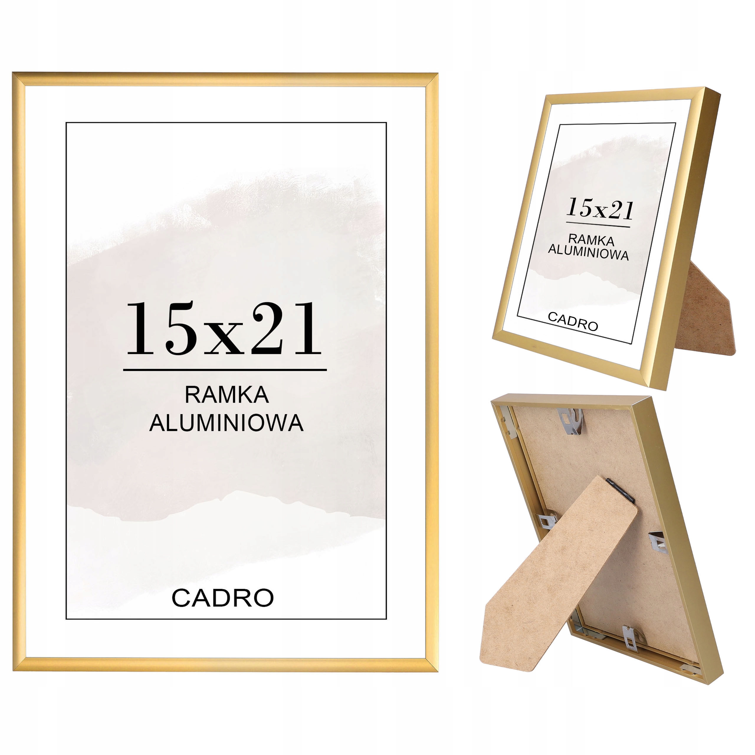 

Ramka na zdjęcia 15x21 ramki A5 aluminiowa złota