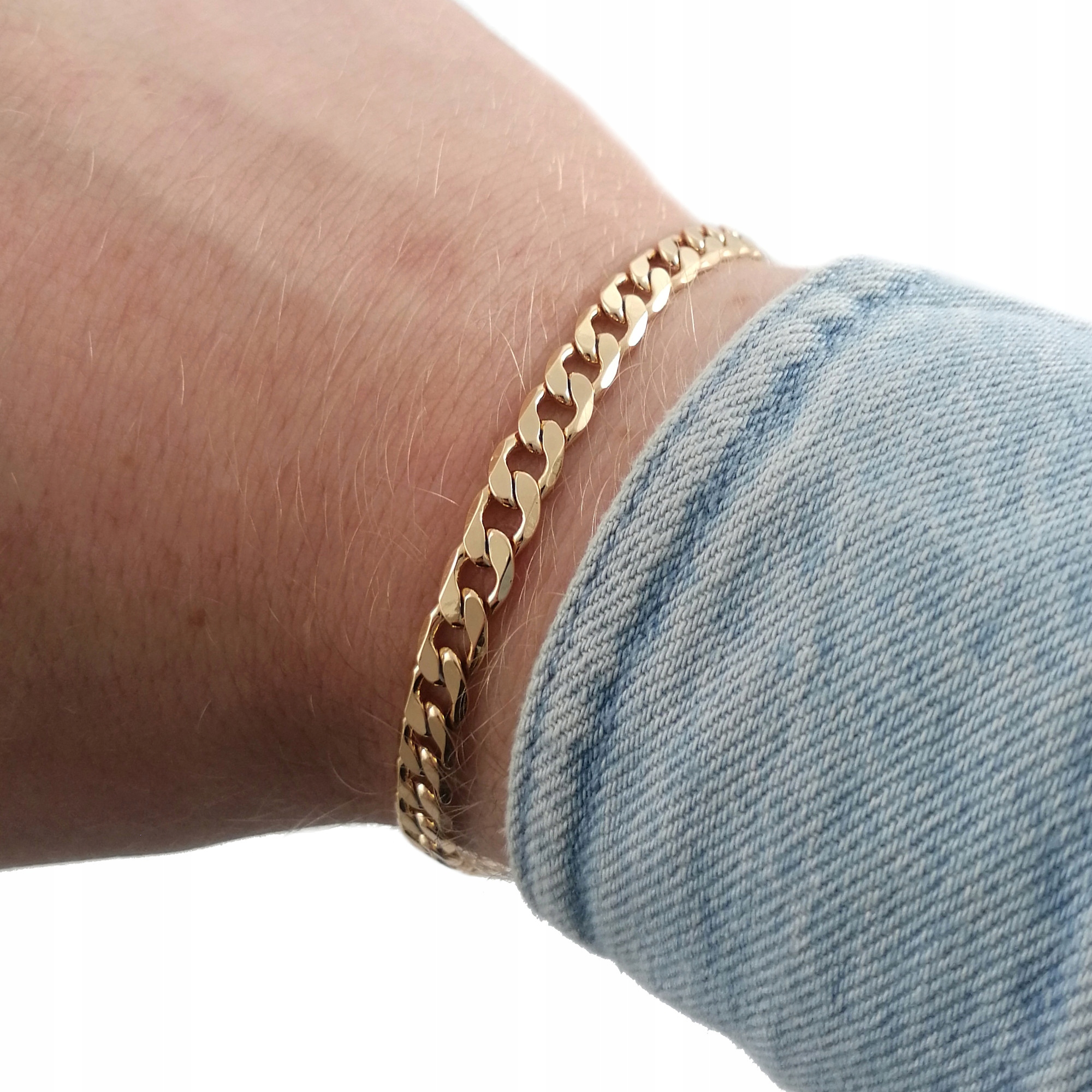 

Bransoletka Pancerka 18 Karatów 21CM 6MM