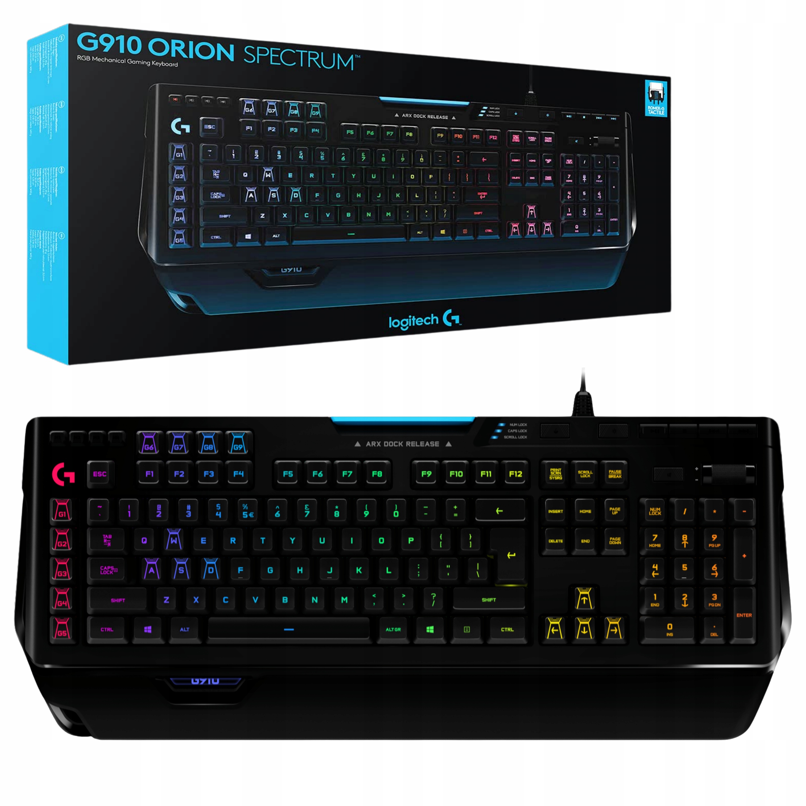 Klawiatura przewodowa Logitech G910 Orion Spectrum RGB gaming