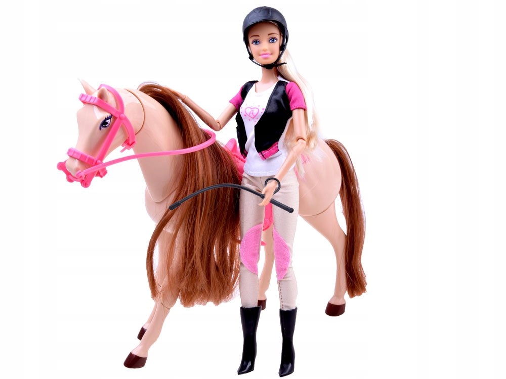 Lalka Anlily Dżokejka z koniem chodzący koń ZA2454 Wiek dziecka 3 lata +