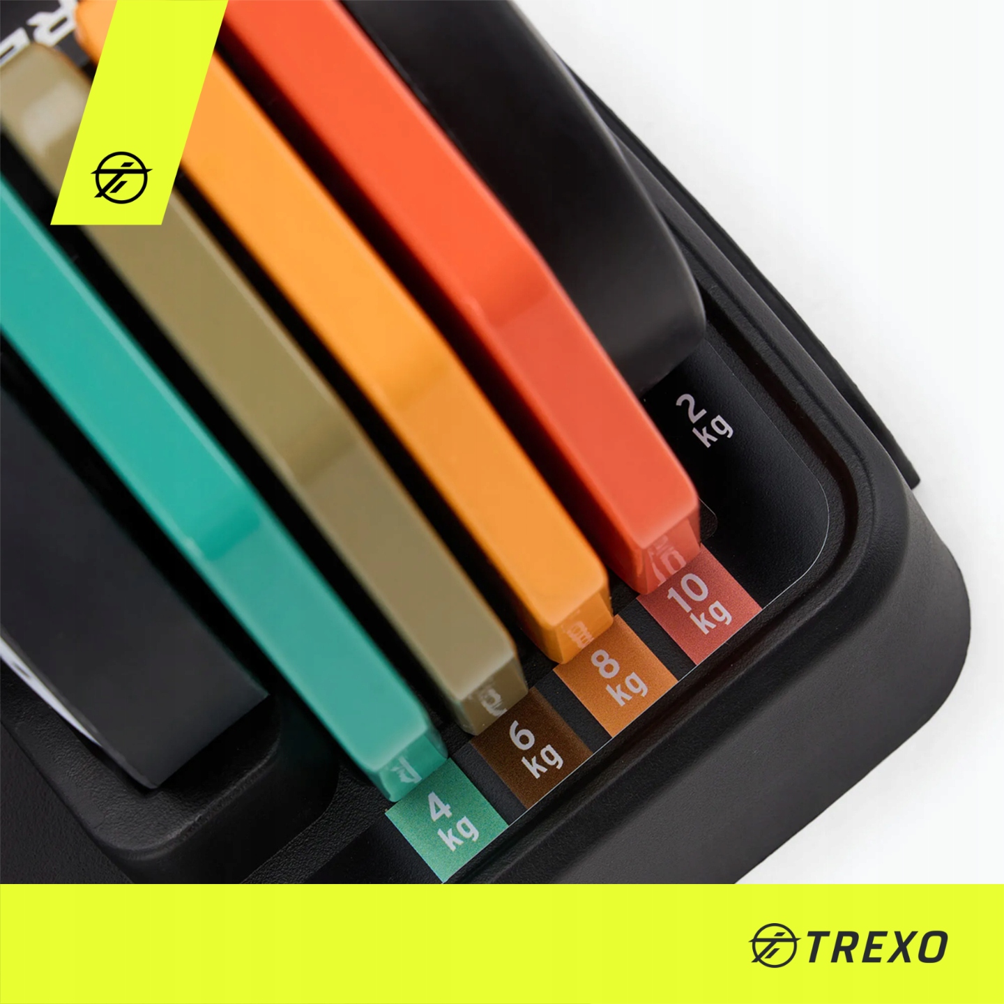 Zestaw hantli regulowanych TREXO 2 x 10 kg Stalowe multicolor 20kg Model TXO-B4W019