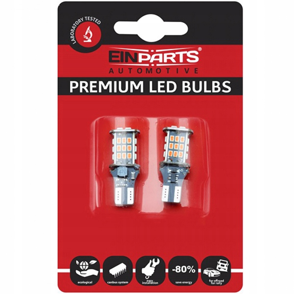 

Żarówki W16W T15 Led Einparts Can-bus Pomarańczowe