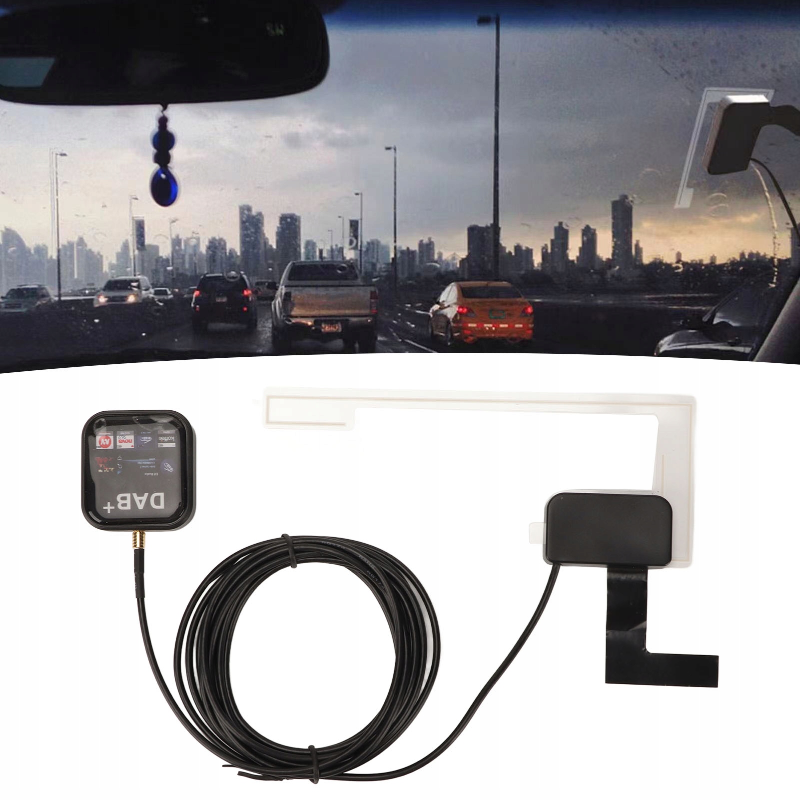 ODBIORNIK RADIOWY DAB DAB+ ZASILANY PRZEZ USB Z ANTENĄ 174,0MHZ-240,0MHZ Stan opakowania oryginalne