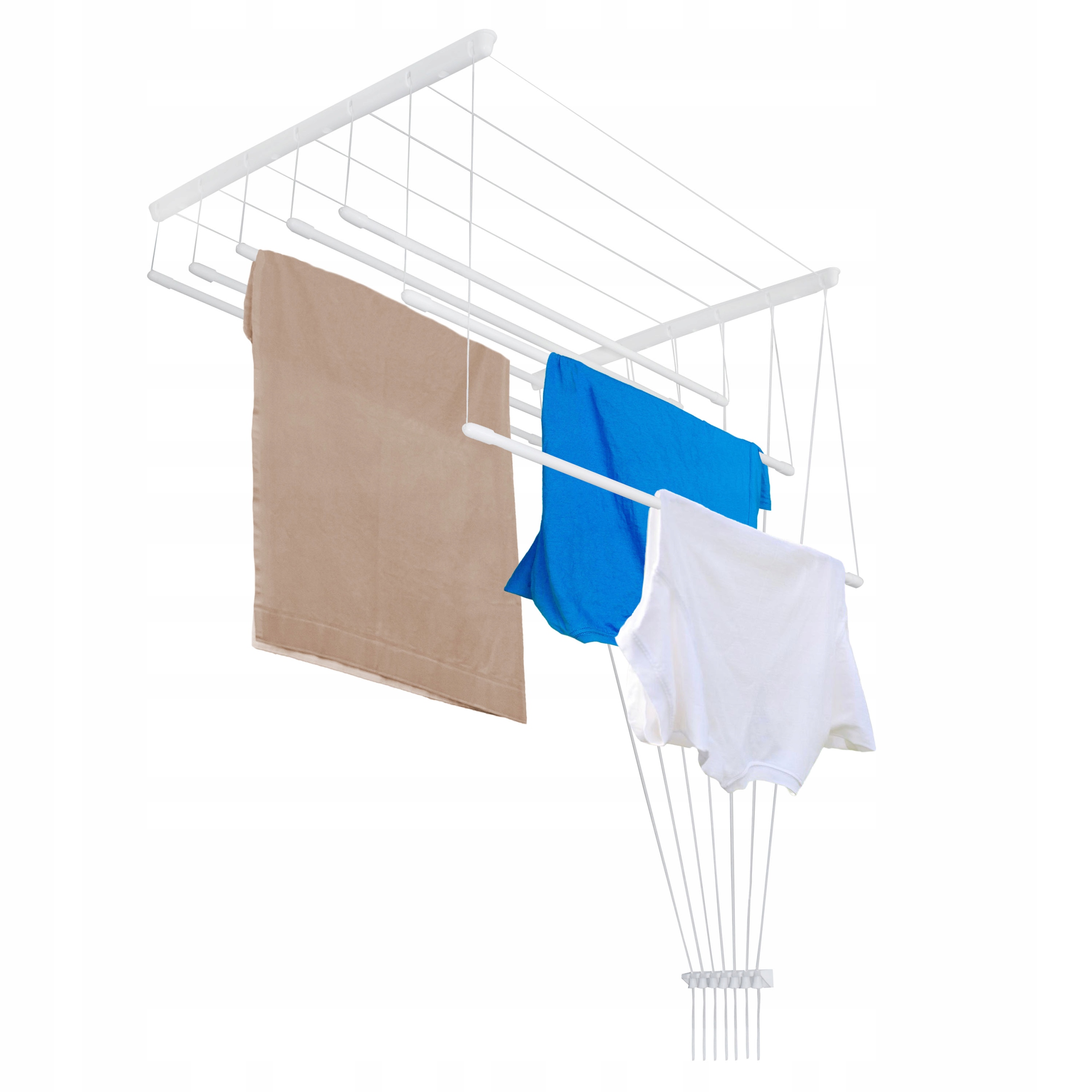 Levně Moderní Stropní Sušák Na Oblečení A Prádlo 7 Tyčí 90 CM Odolný Koupelna