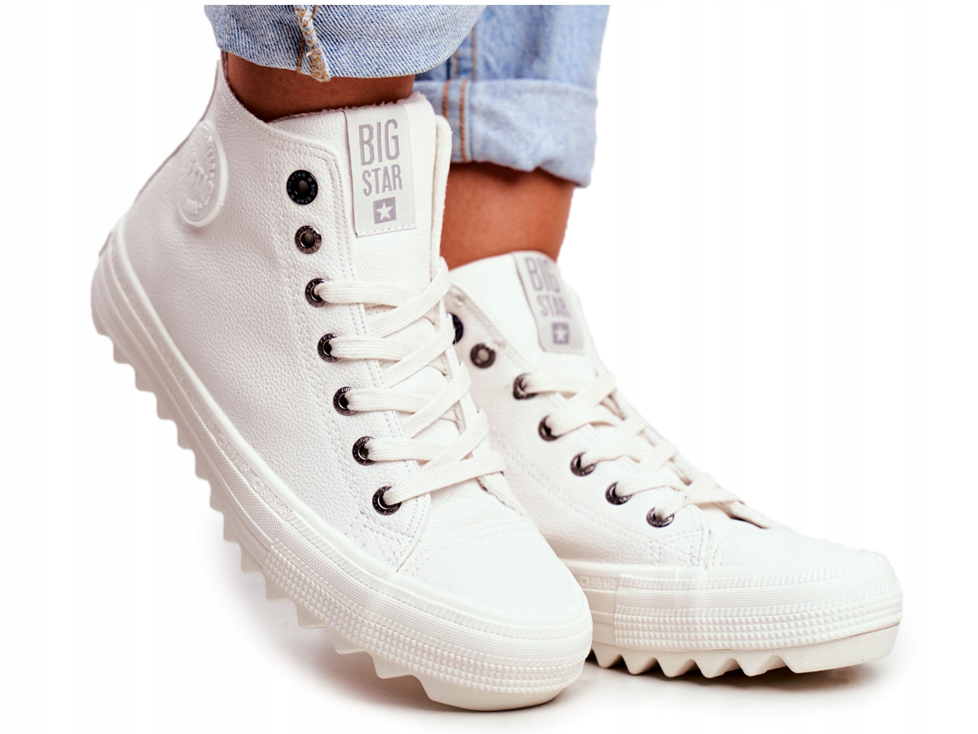 

Ciepłe Wysokie Trampki Big Star GG274108 Białe 41