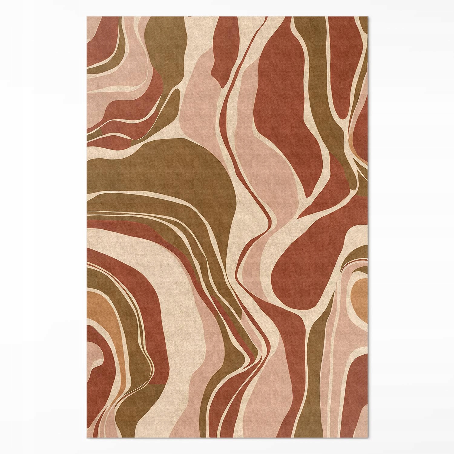 Vinylový koberec s grafikou Abstraktné škvrny v boho farbách Veľký 140 x 210 cm